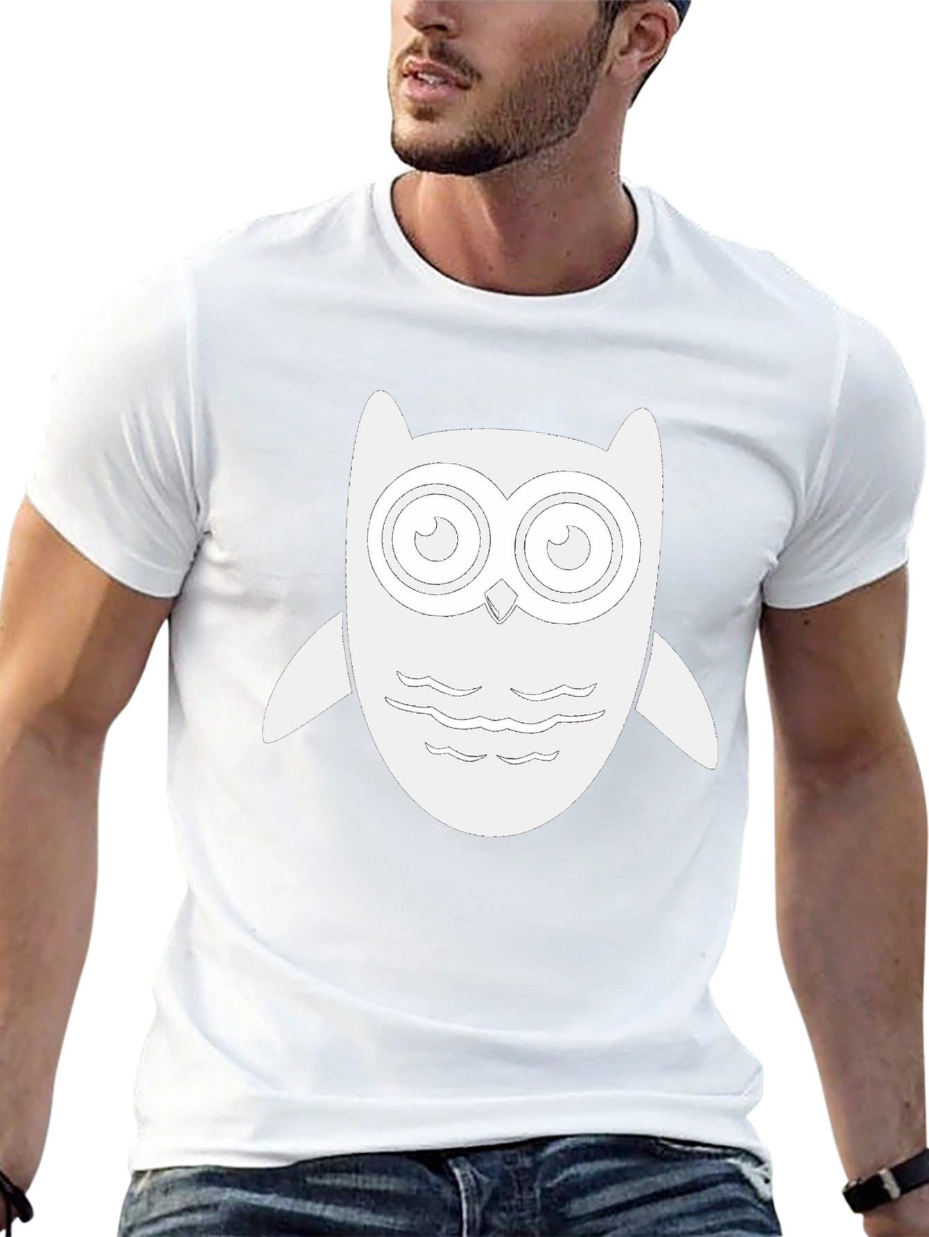 Owl Graphic Tee - Stylish Black T-Shirt