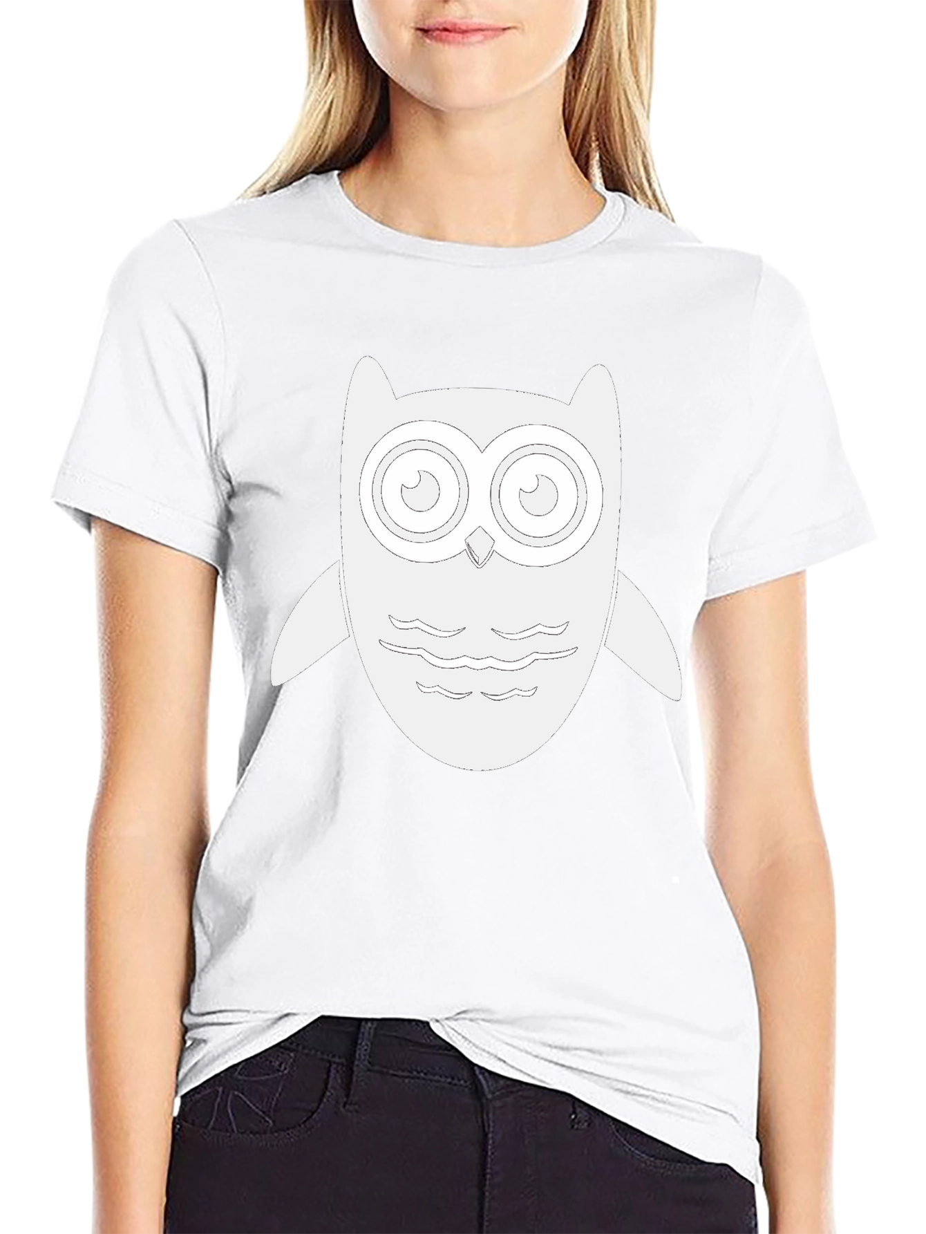 Owl Graphic Tee - Stylish Black T-Shirt