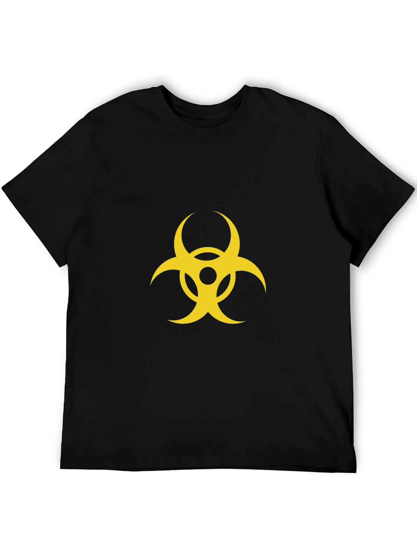 Biohazard Symbol Graphic Print Black T-Shirt