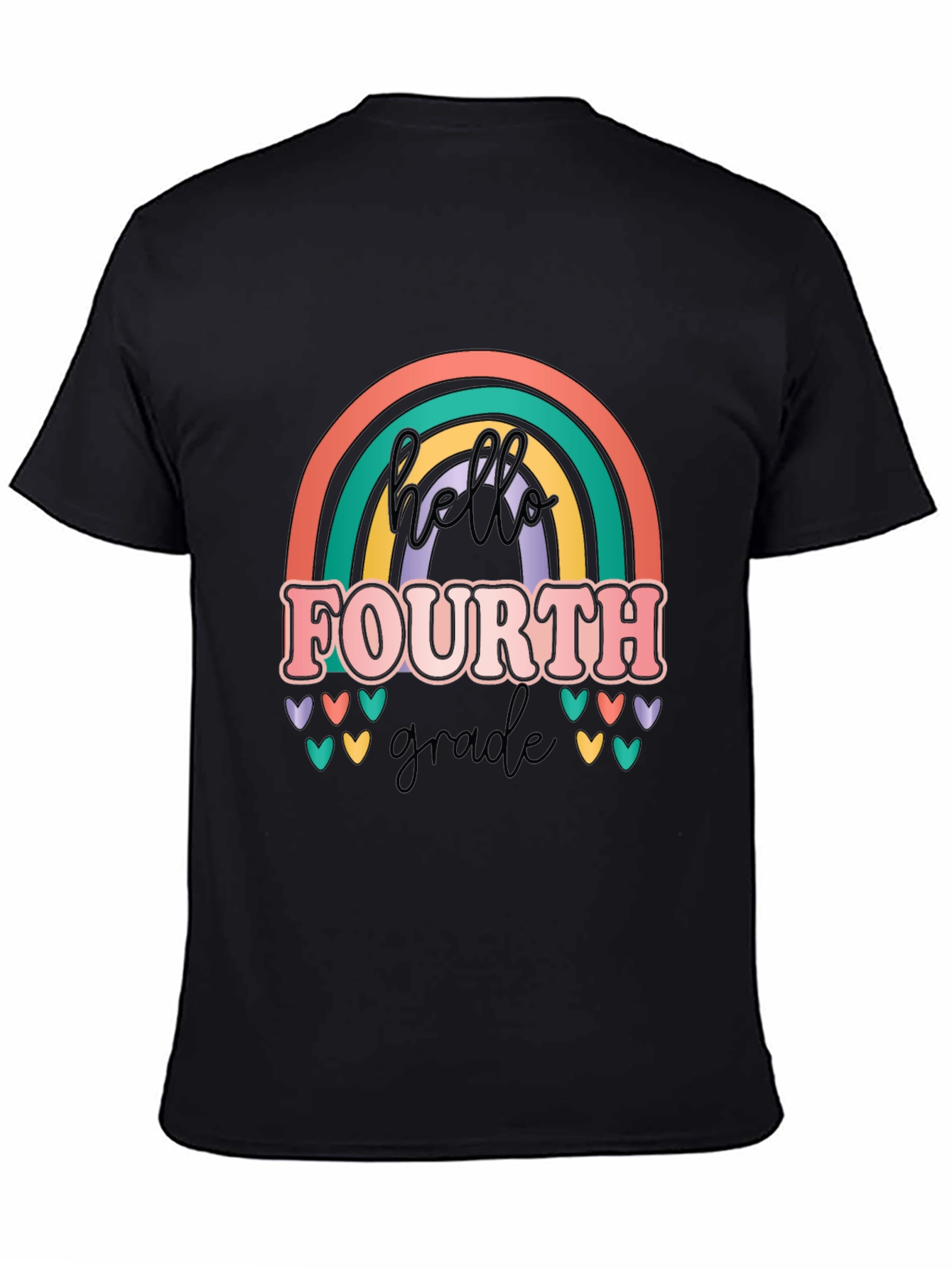 Hello Fourth Grade Rainbow T-Shirt