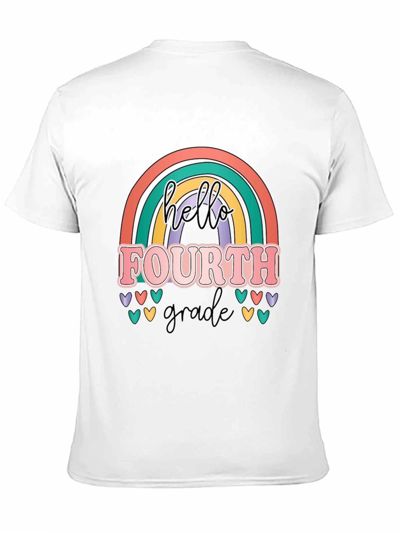 Hello Fourth Grade Rainbow T-Shirt