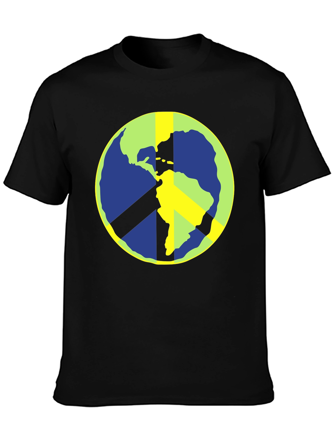 Peace Earth Graphic T-Shirt - Black