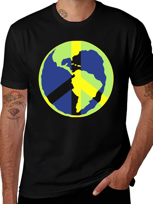 Peace Earth Graphic T-Shirt - Black