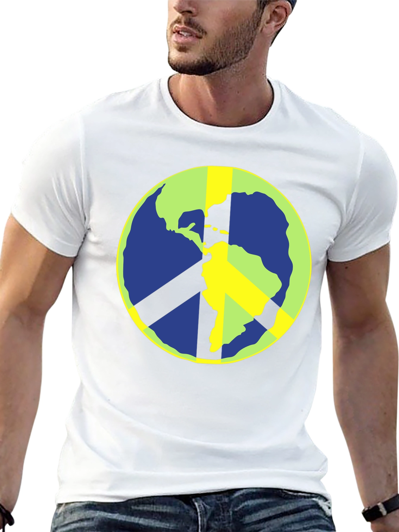 Peace Earth Graphic T-Shirt - Black