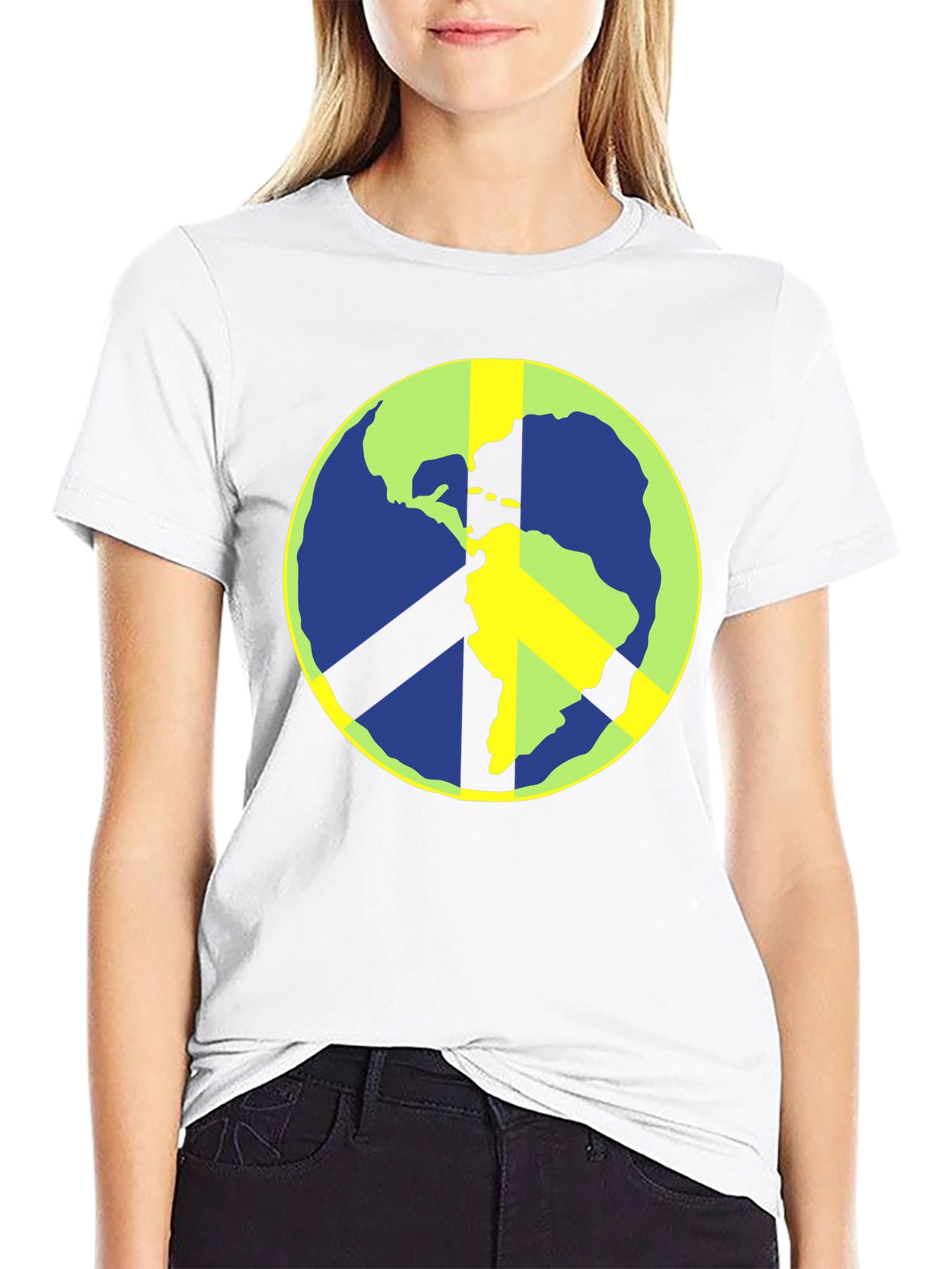 Peace Earth Graphic T-Shirt - Black