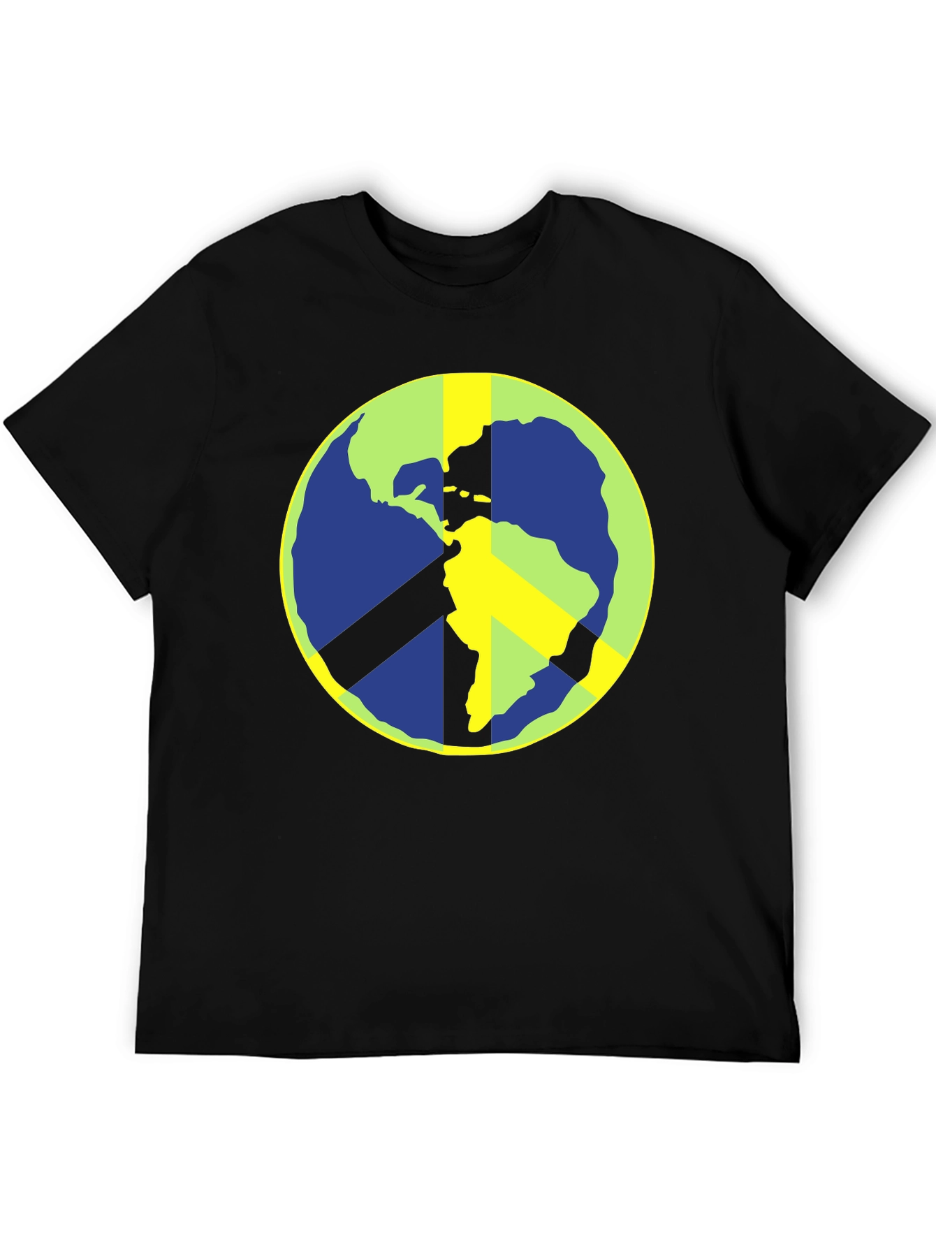 Peace Earth Graphic T-Shirt - Black