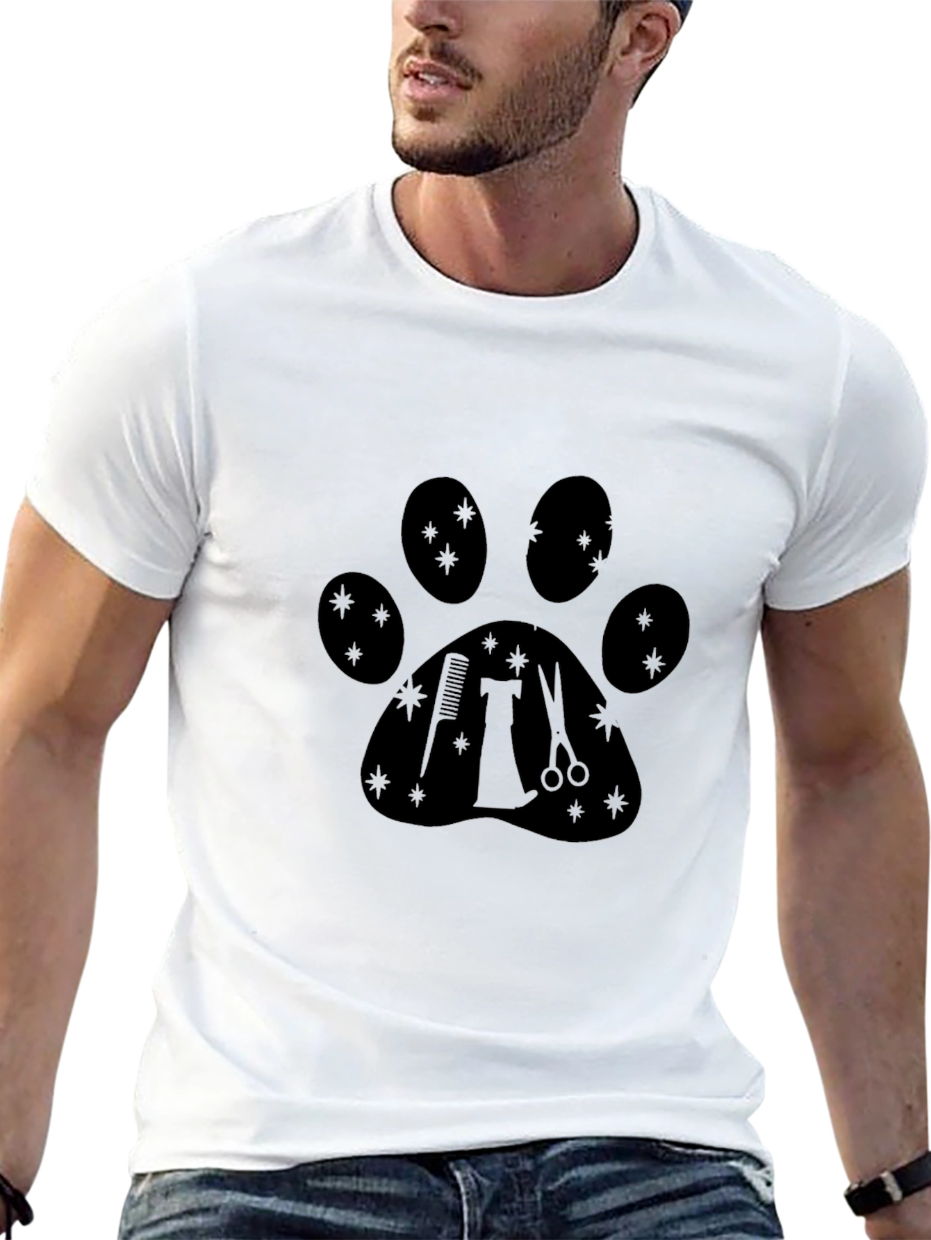 Paw Print Dog Groomer T-Shirt