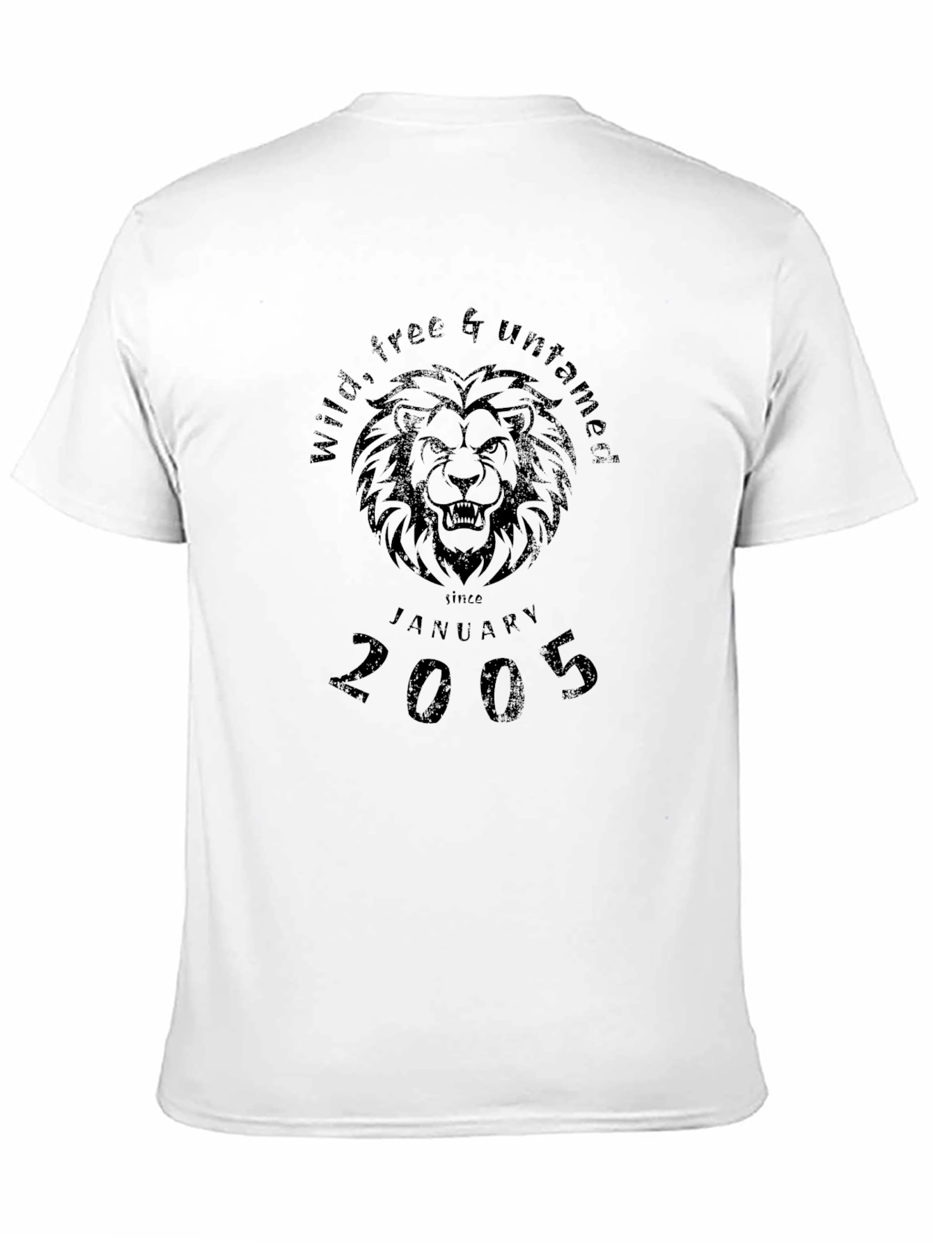 Wild Free Untamed Lion January 2005 Black T-Shirt