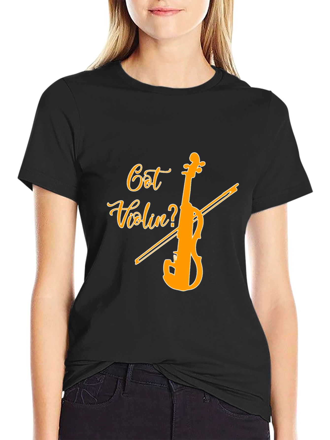 Got Violin? Black Graphic Tee - Music Lover