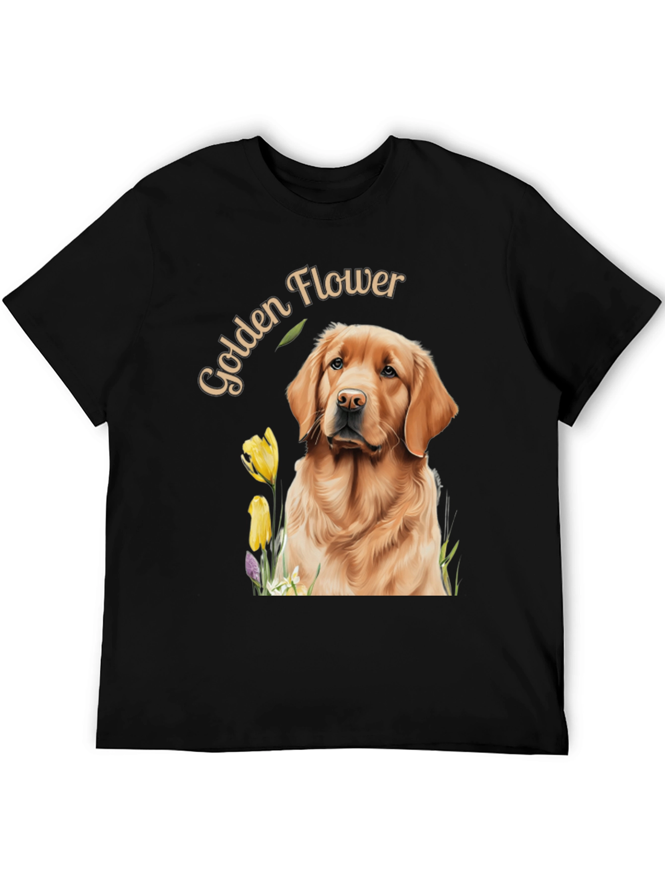 Golden Flower Dog Graphic Tee