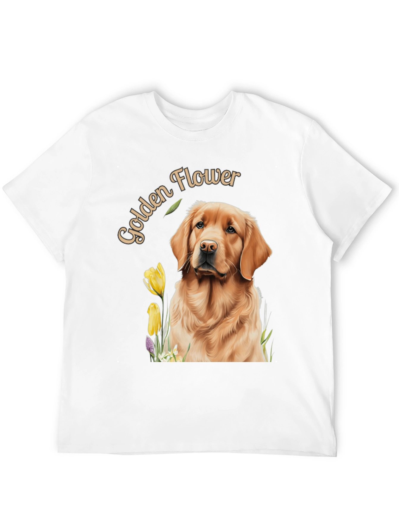 Golden Flower Dog Graphic Tee