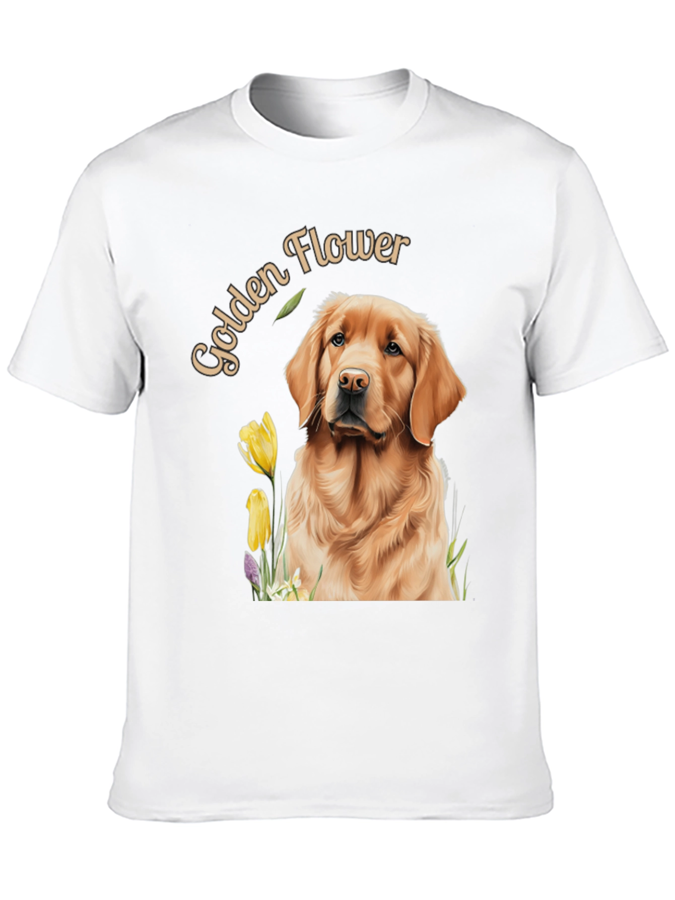 Golden Flower Dog Graphic Tee