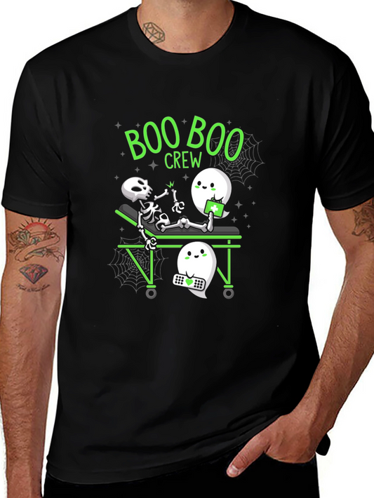 Boo Boo Crew Black Graphic T-Shirt