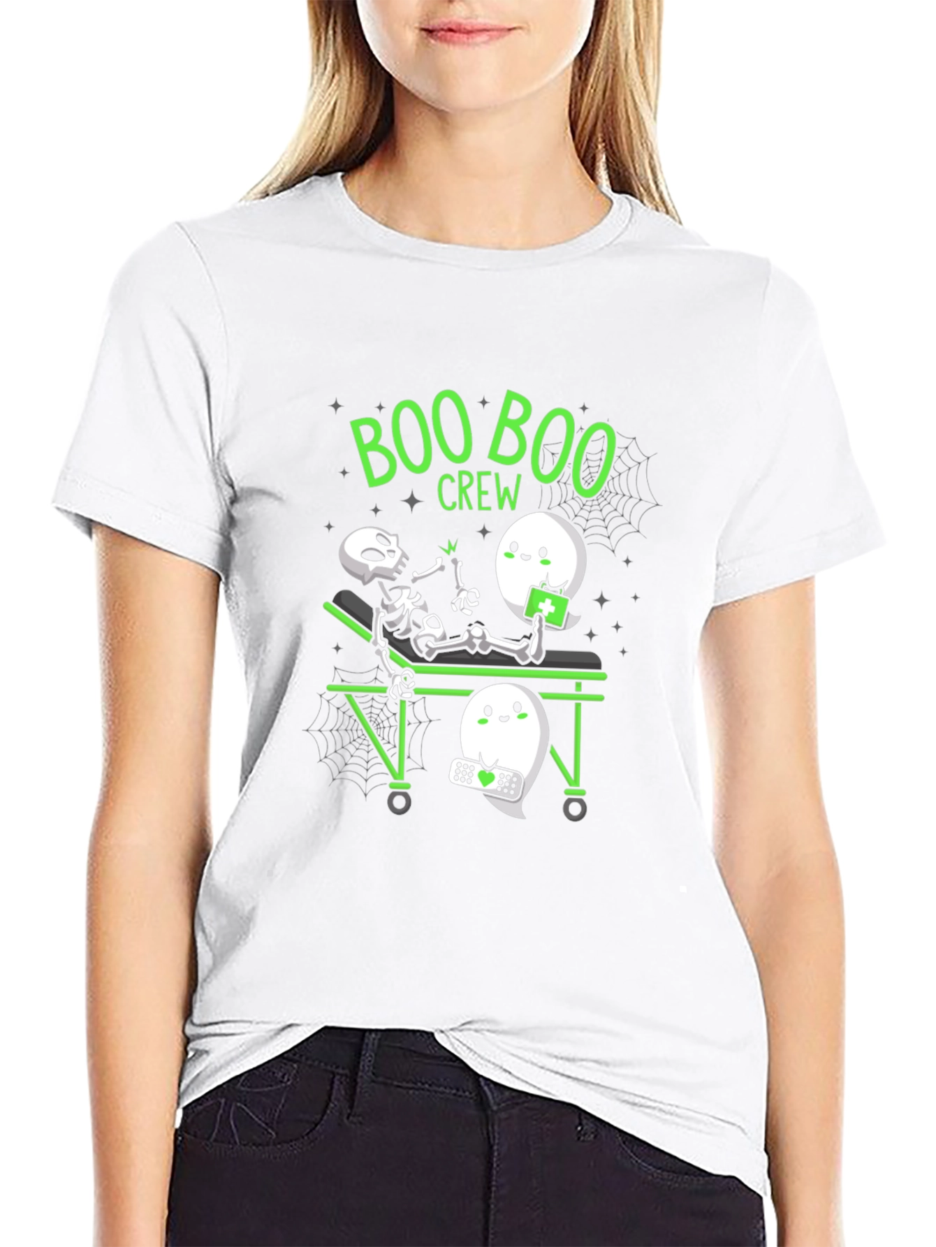 Boo Boo Crew Black Graphic T-Shirt