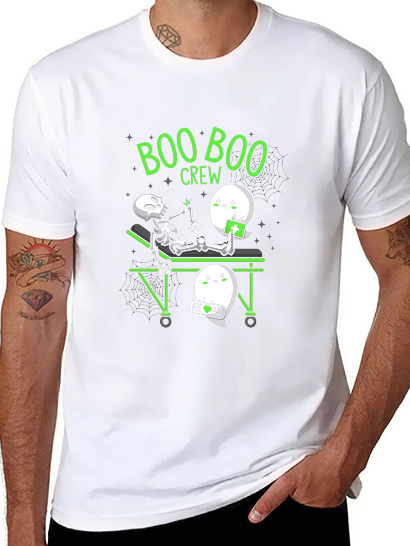 Boo Boo Crew Black Graphic T-Shirt