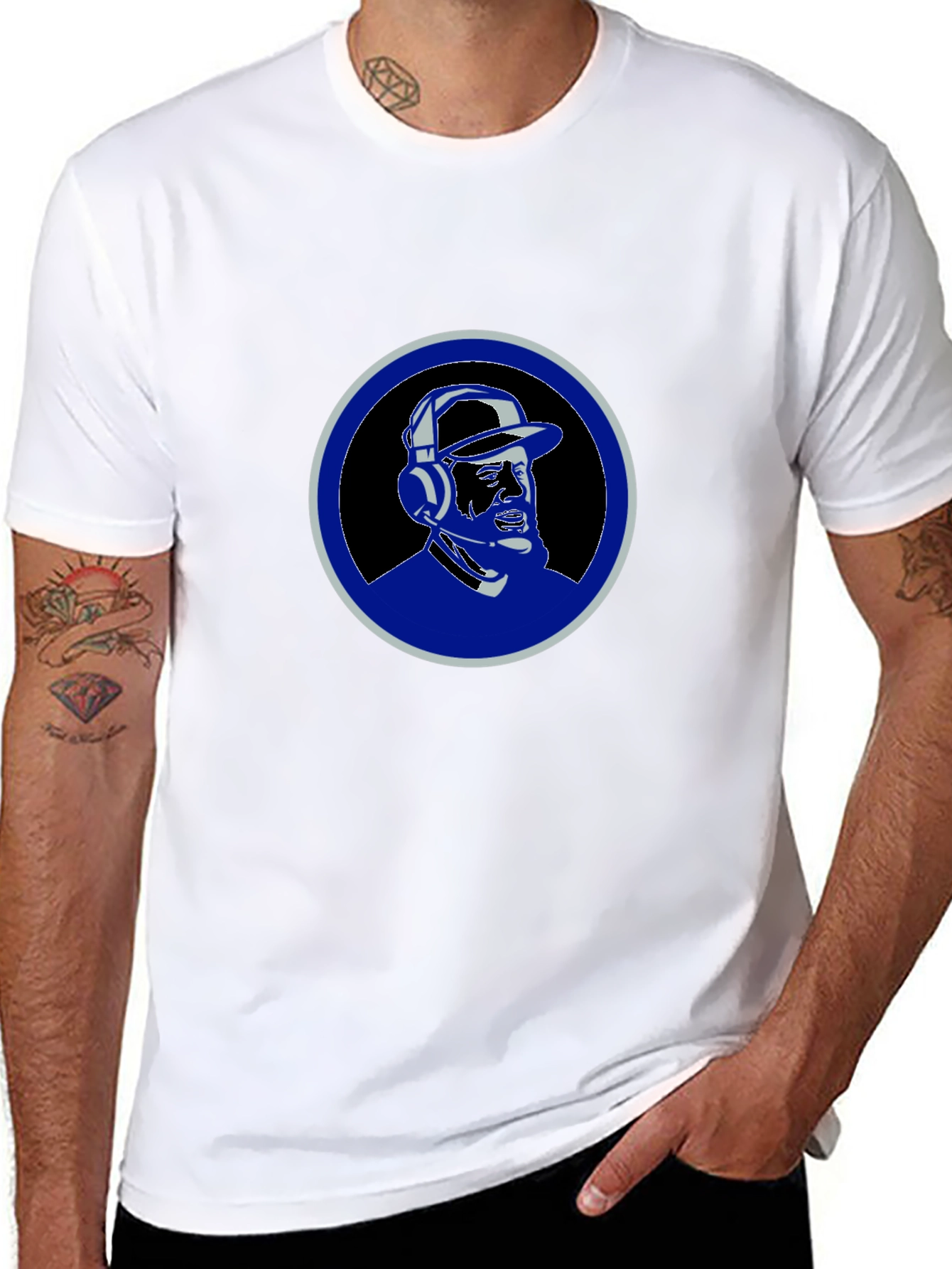 DJ Portrait Graphic Tee - Black