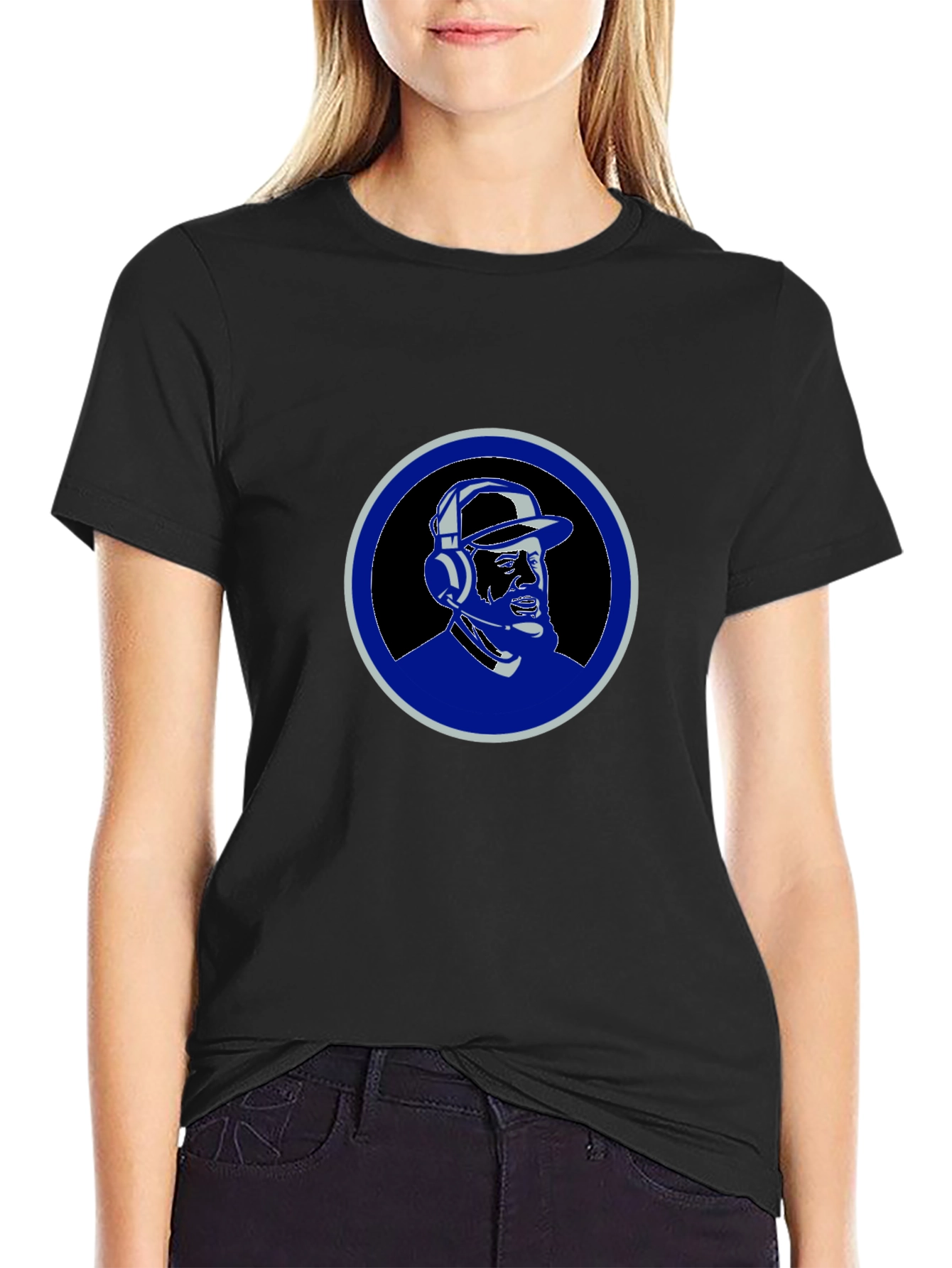 DJ Portrait Graphic Tee - Black