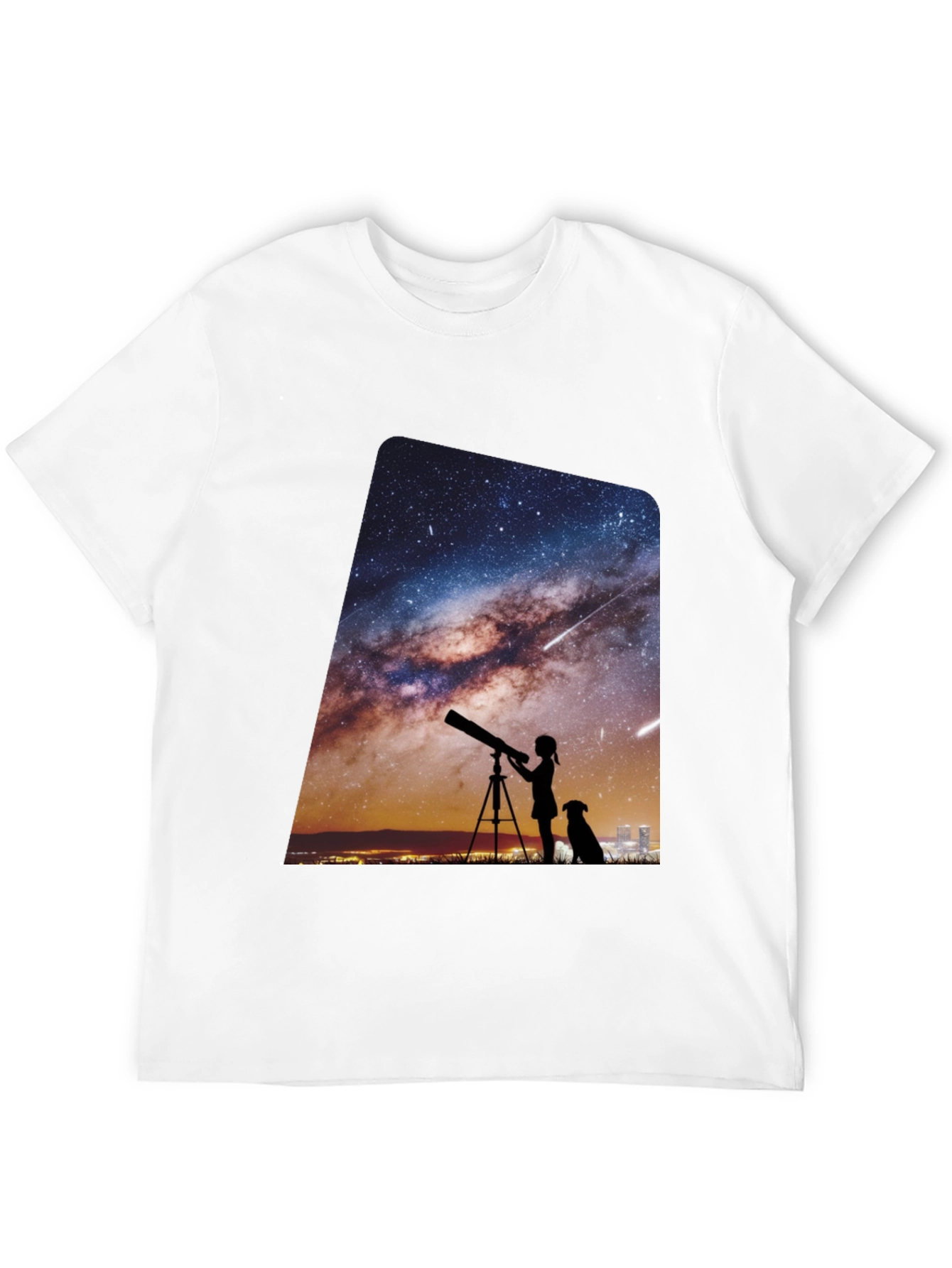 Starry Night Telescope Graphic Tee