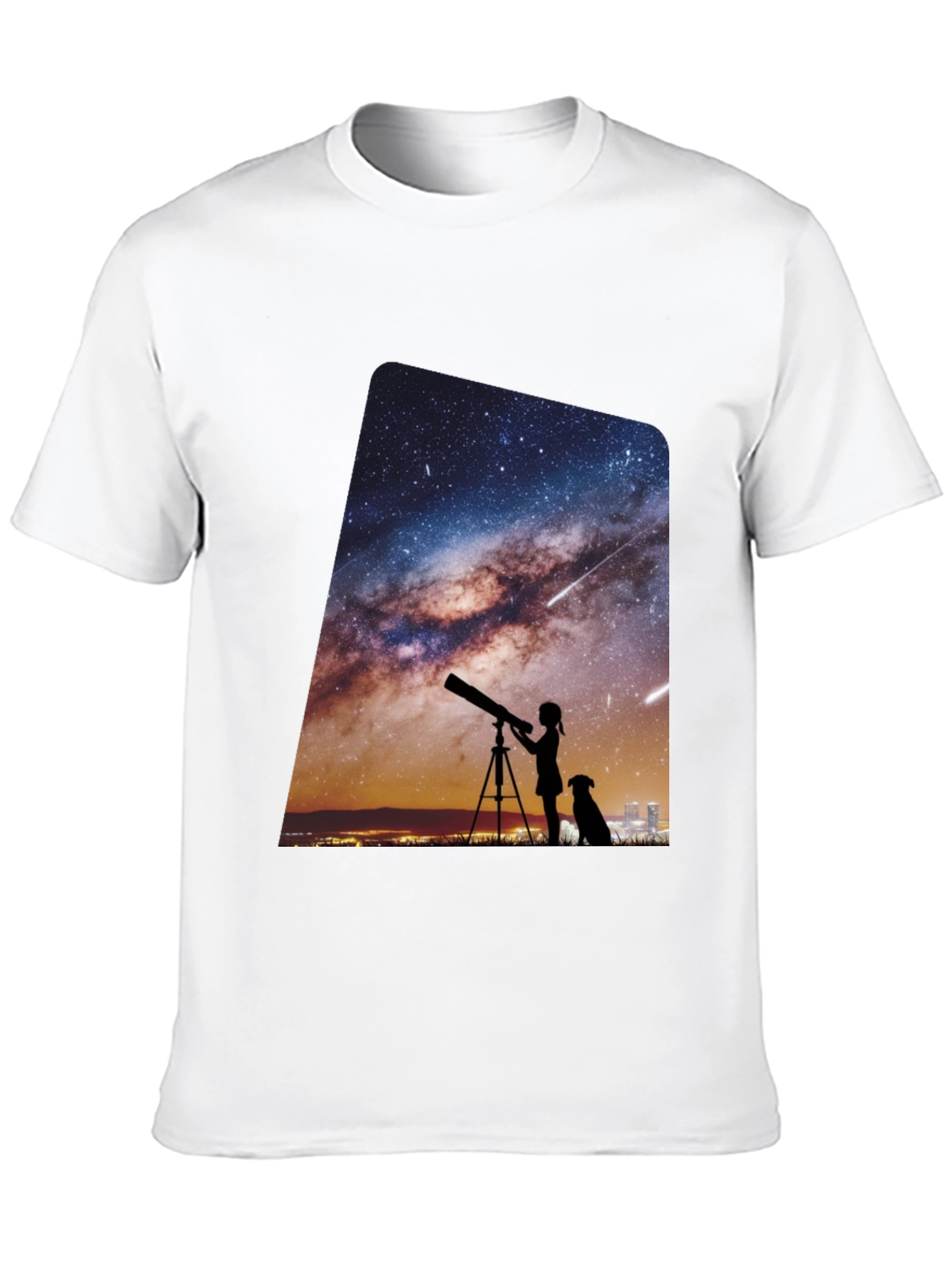 Starry Night Telescope Graphic Tee