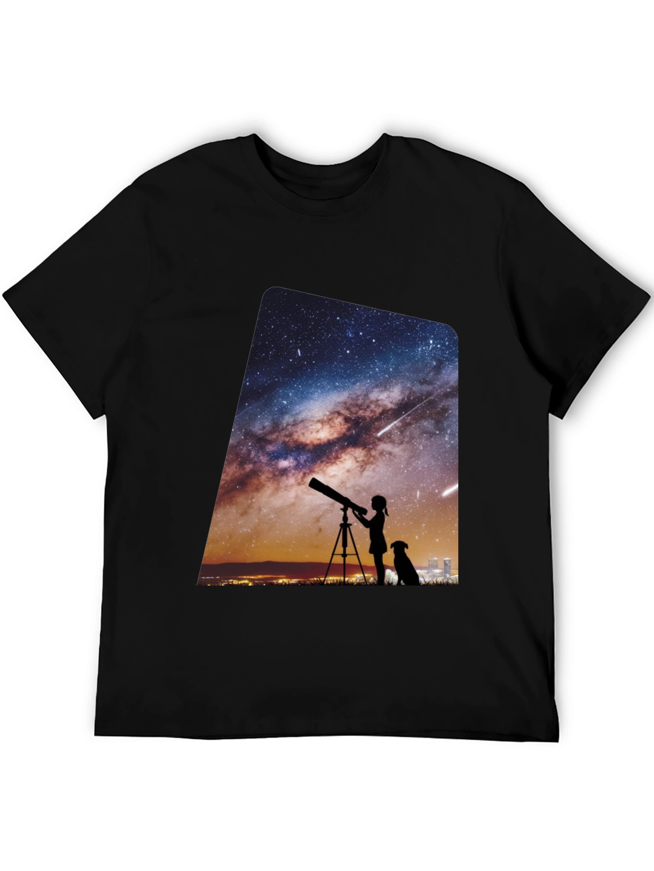 Starry Night Telescope Graphic Tee