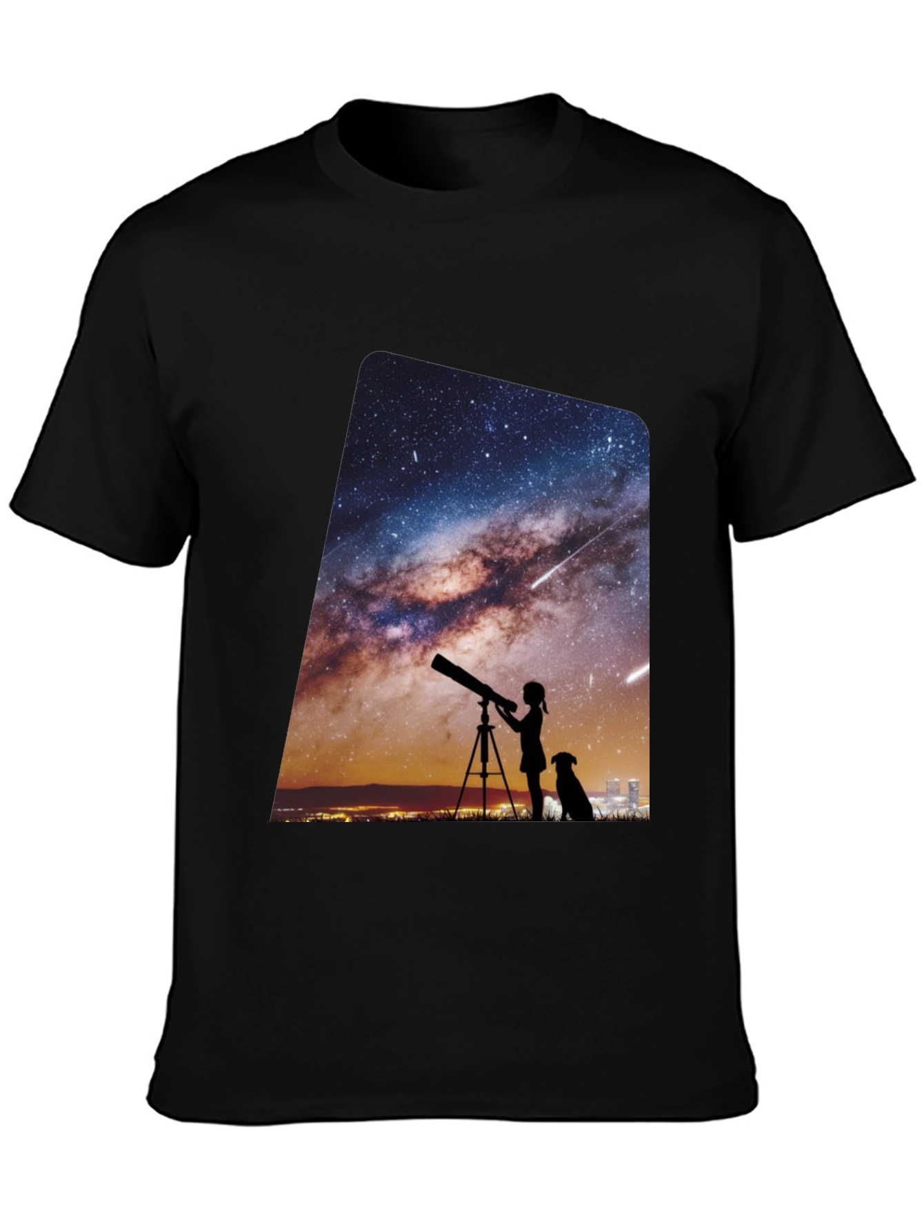 Starry Night Telescope Graphic Tee