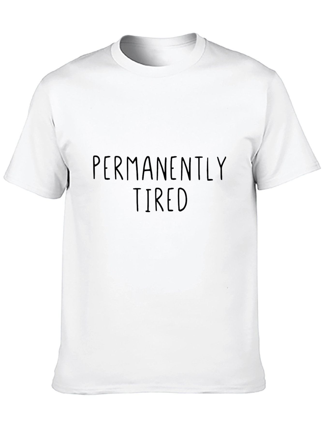 Permanently Tired Black Crew Neck T-Shirt