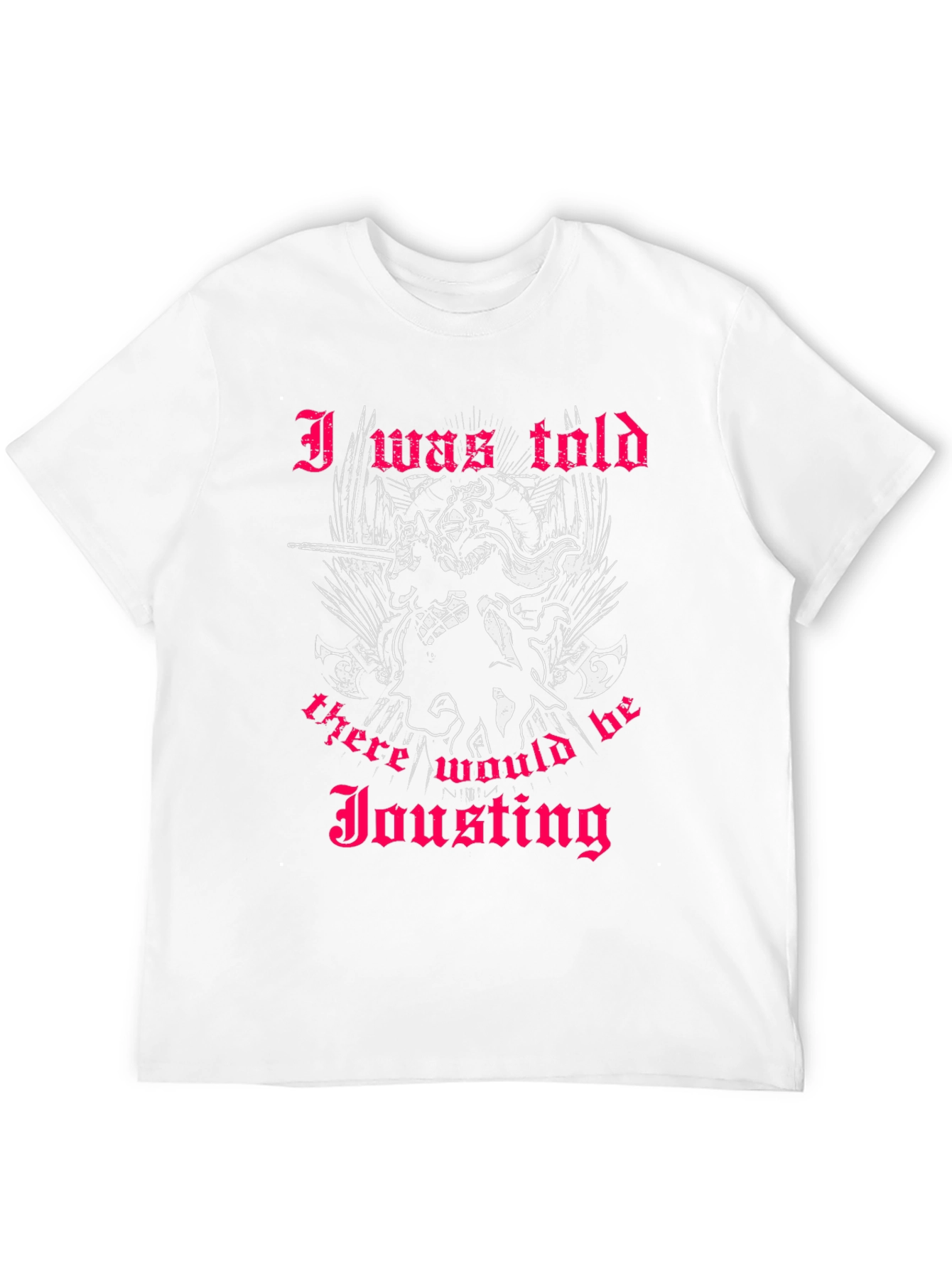 Jousting Skeleton Knight Graphic T-Shirt