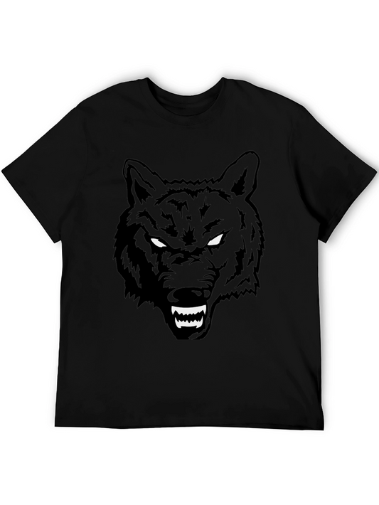Black Wolf Graphic Tee - Mens Short Sleeve Shirt