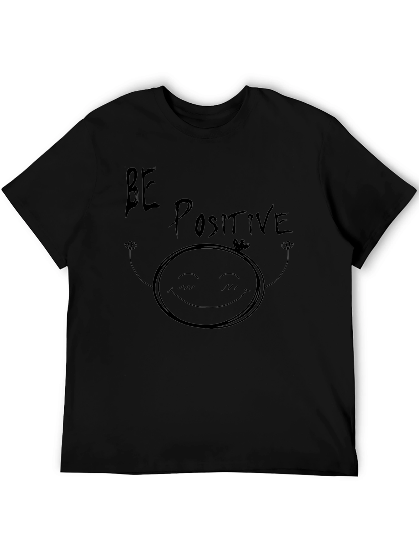 Be Positive Black Graphic Tee