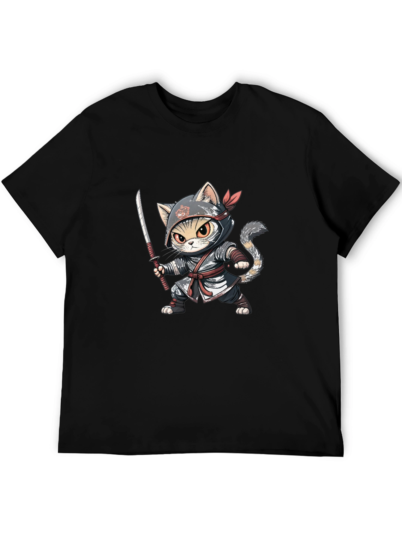 Ninja Cat Graphic Tee - Stealth Style