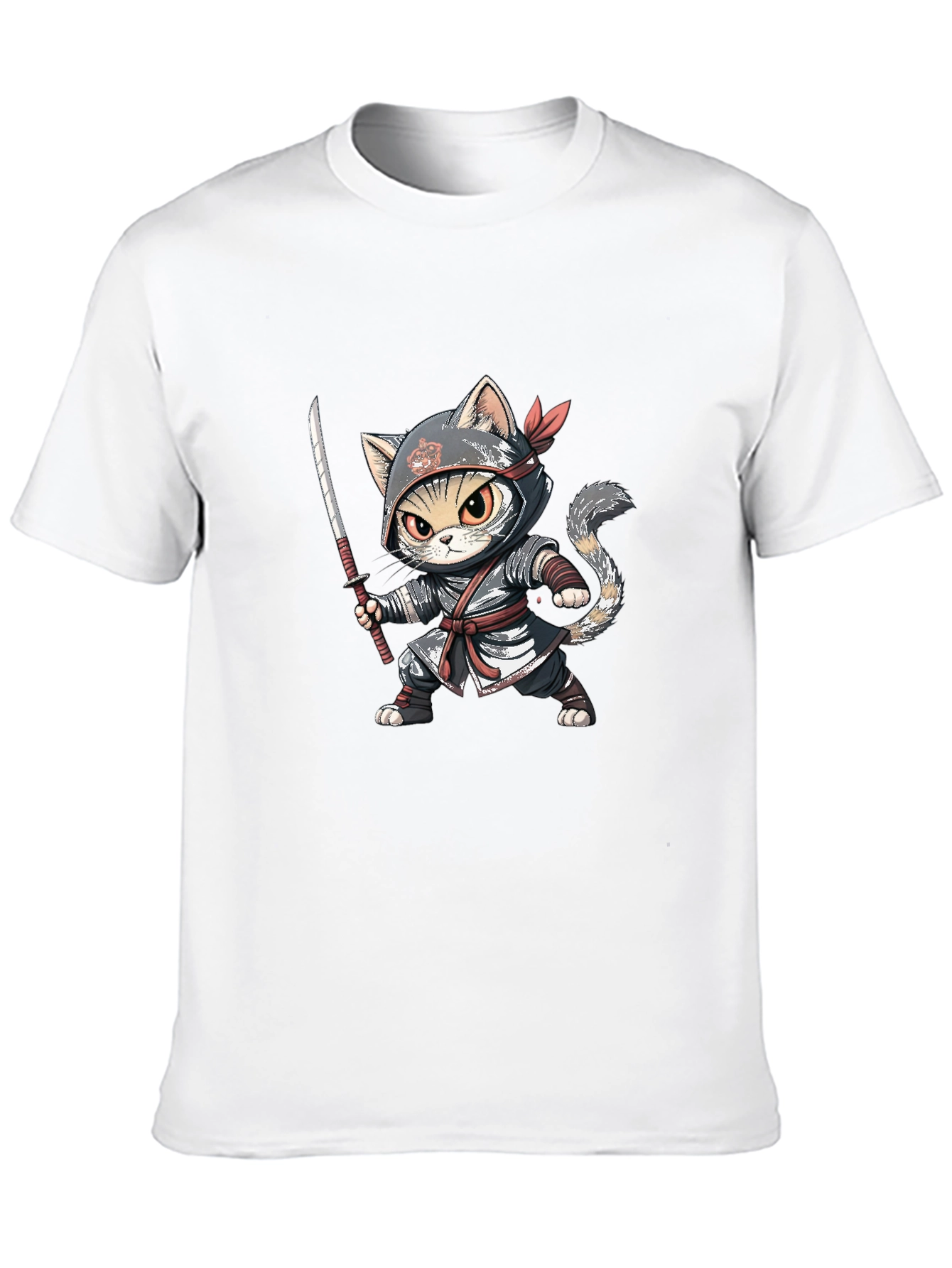 Ninja Cat Graphic Tee - Stealth Style