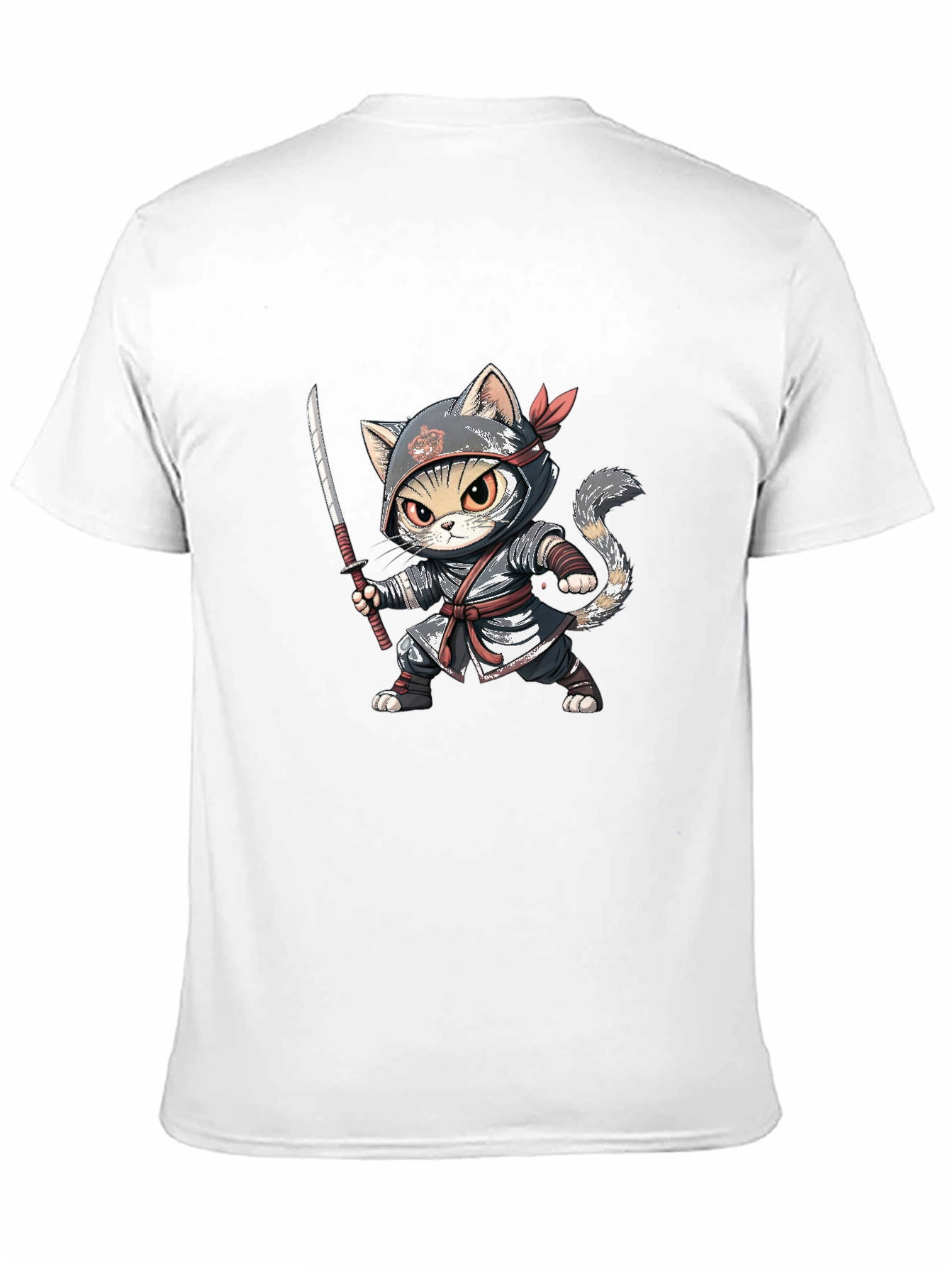 Ninja Cat Graphic Tee - Stealth Style