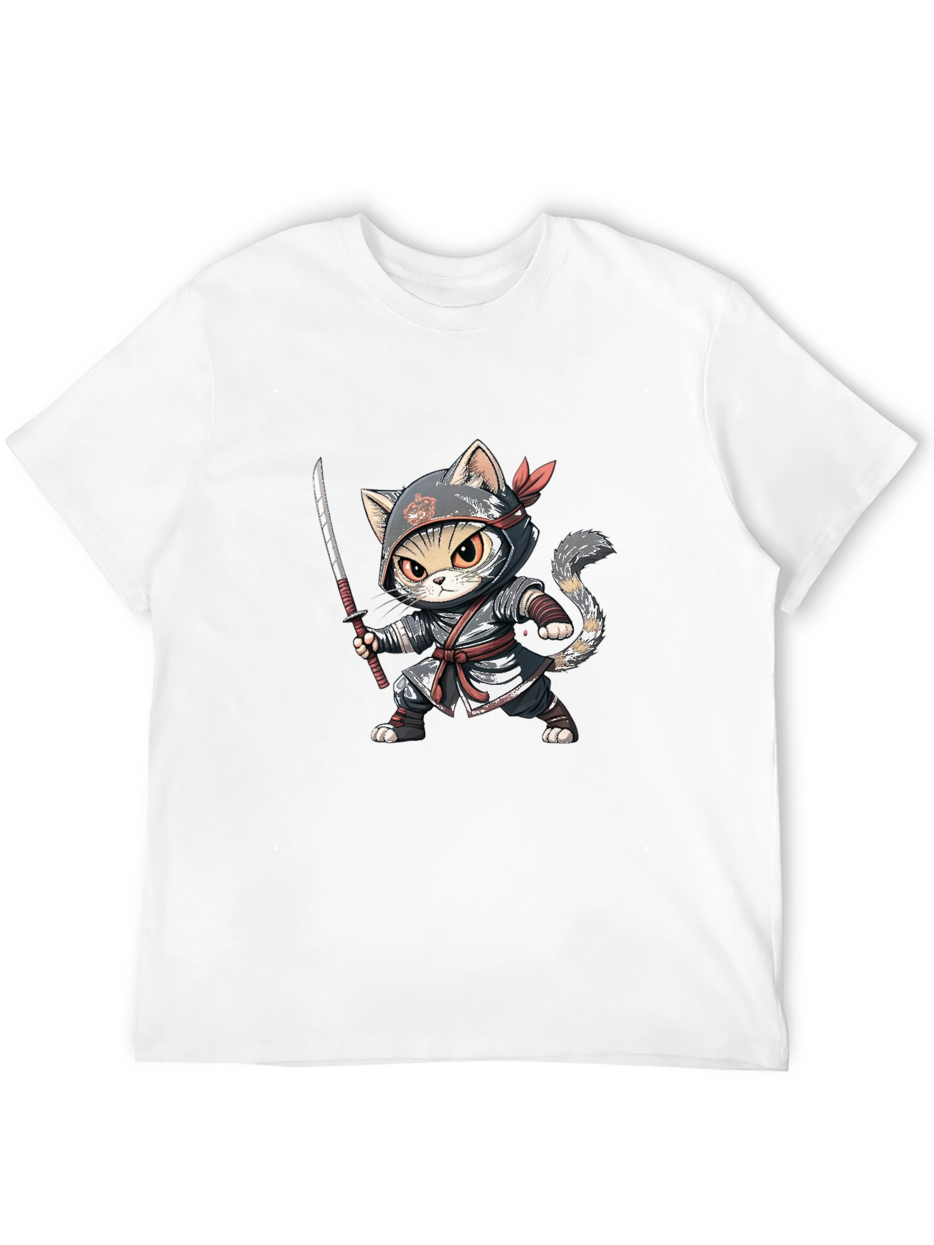 Ninja Cat Graphic Tee - Stealth Style