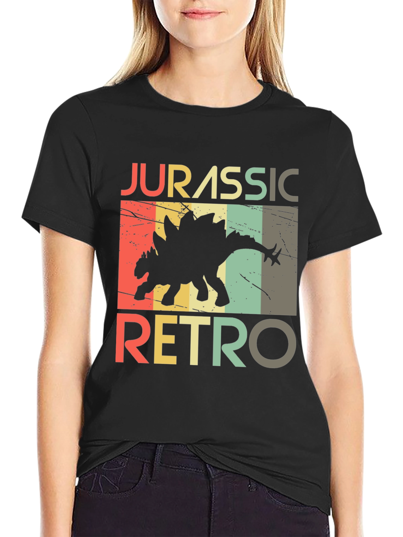 Jurassic Retro Dinosaur Graphic T-Shirt
