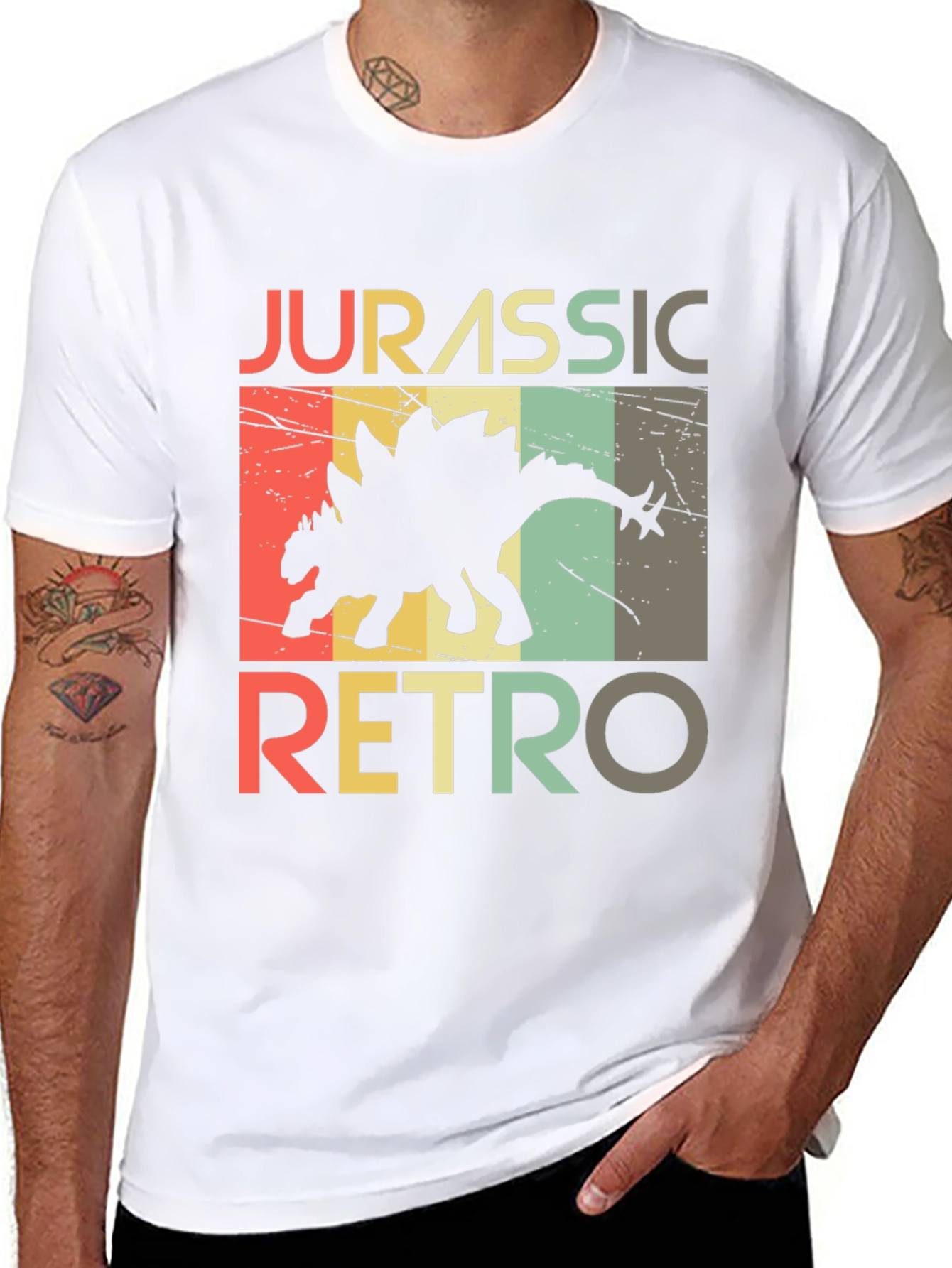 Jurassic Retro Dinosaur Graphic T-Shirt