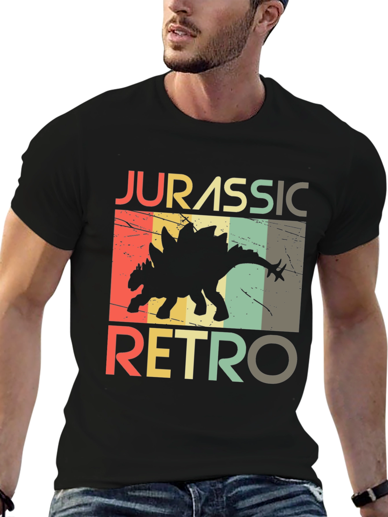Jurassic Retro Dinosaur Graphic T-Shirt