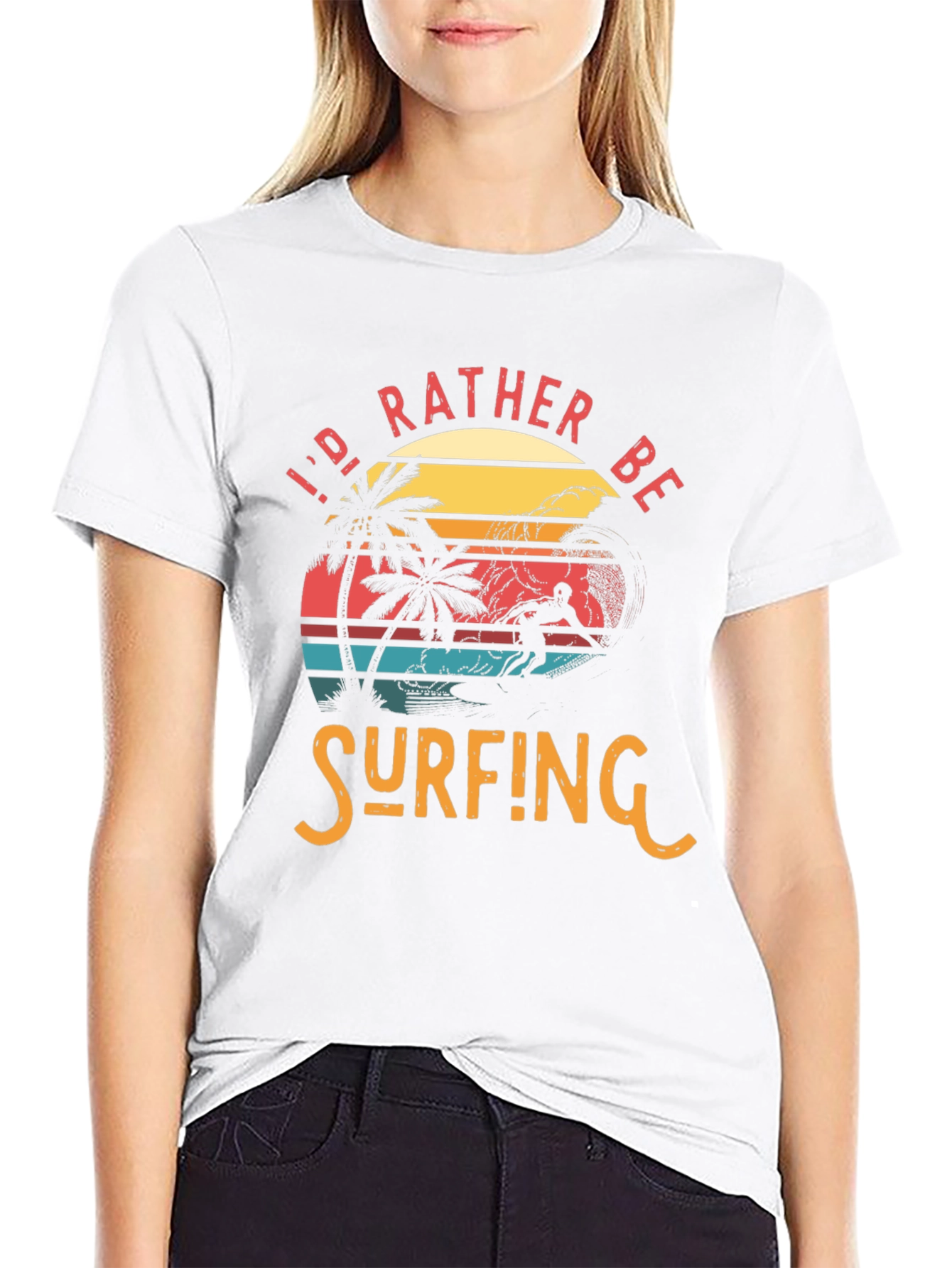 Id Rather Be Surfing Tee - Retro Beach Graphic