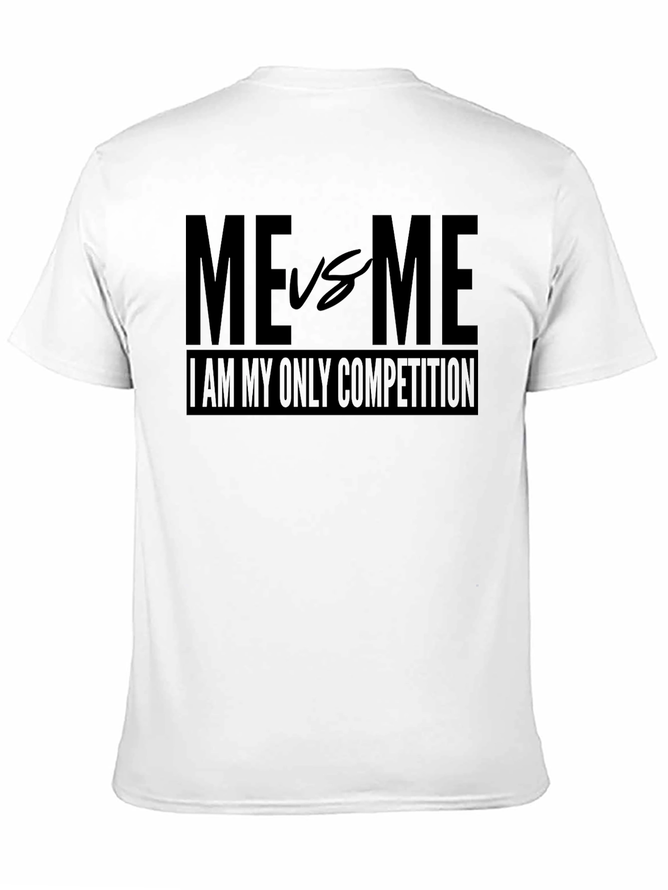Me vs Me T-Shirt - Motivational Black Tee