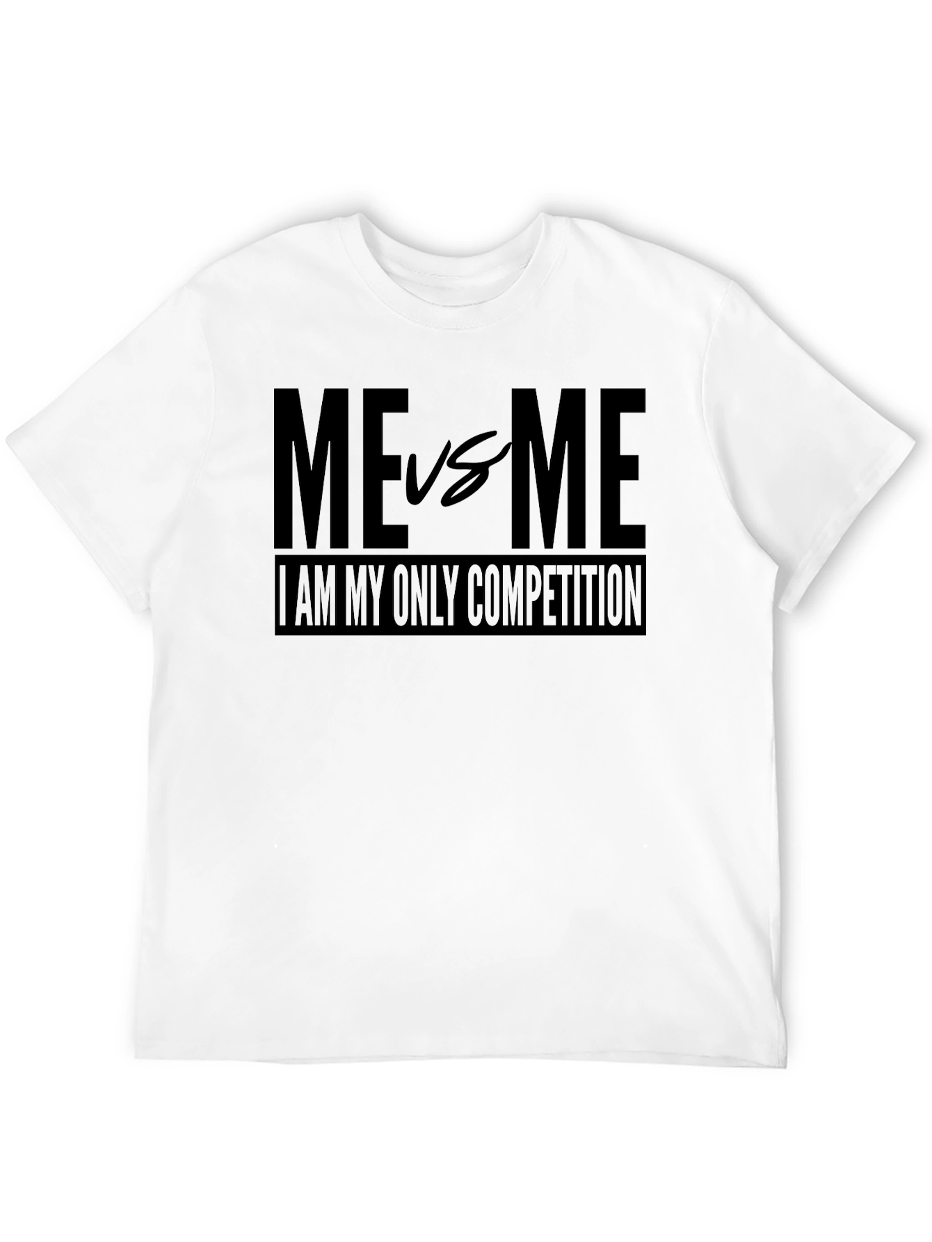 Me vs Me T-Shirt - Motivational Black Tee