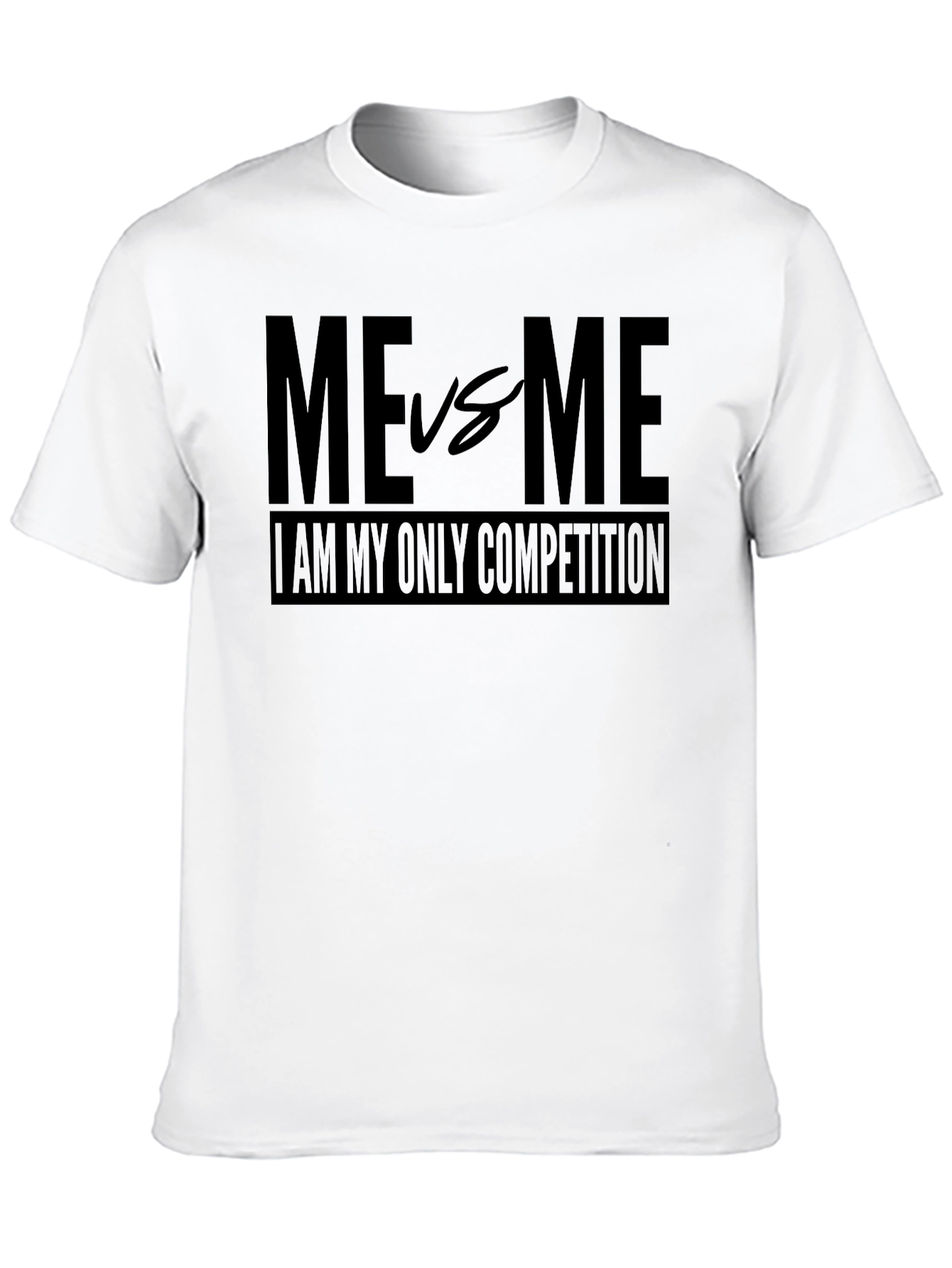 Me vs Me T-Shirt - Motivational Black Tee