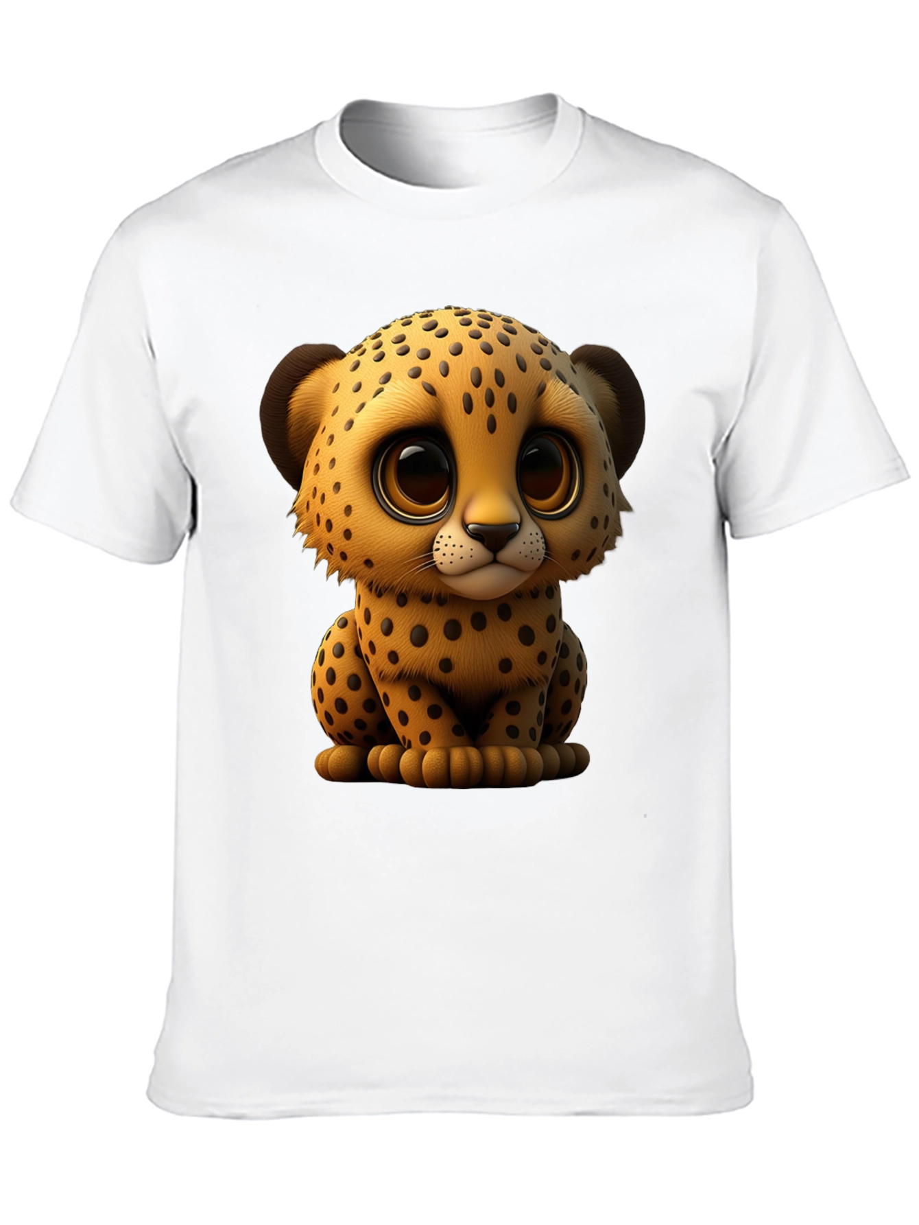 Cute Cheetah Graphic Tee - Soft Cotton Blend
