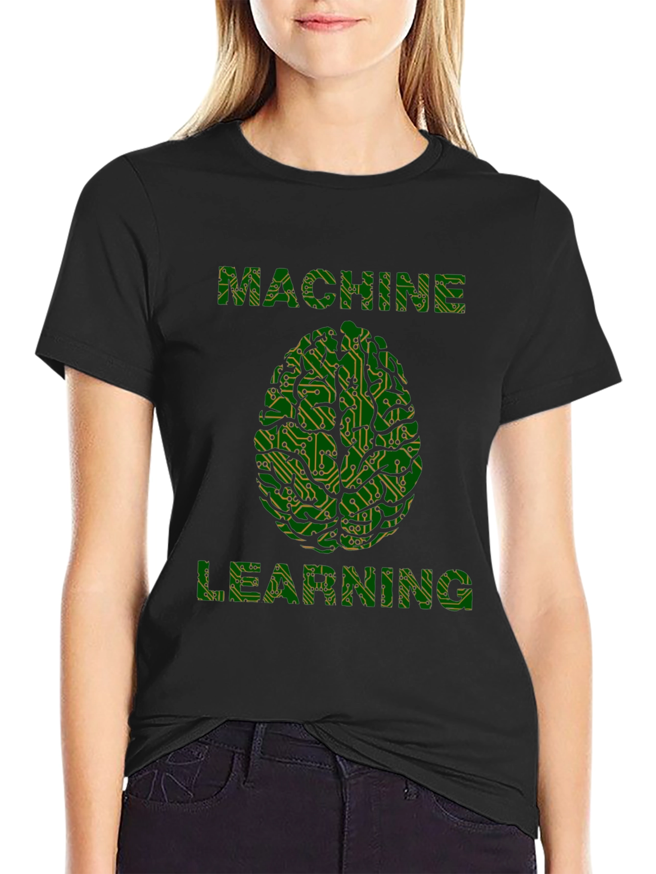 Machine Learning Brain Tee - Circuit Board Design