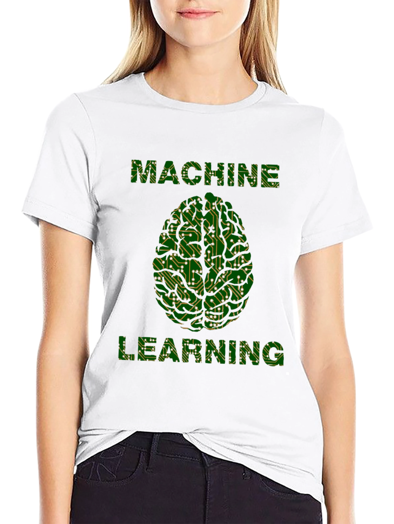 Machine Learning Brain Tee - Circuit Board Design