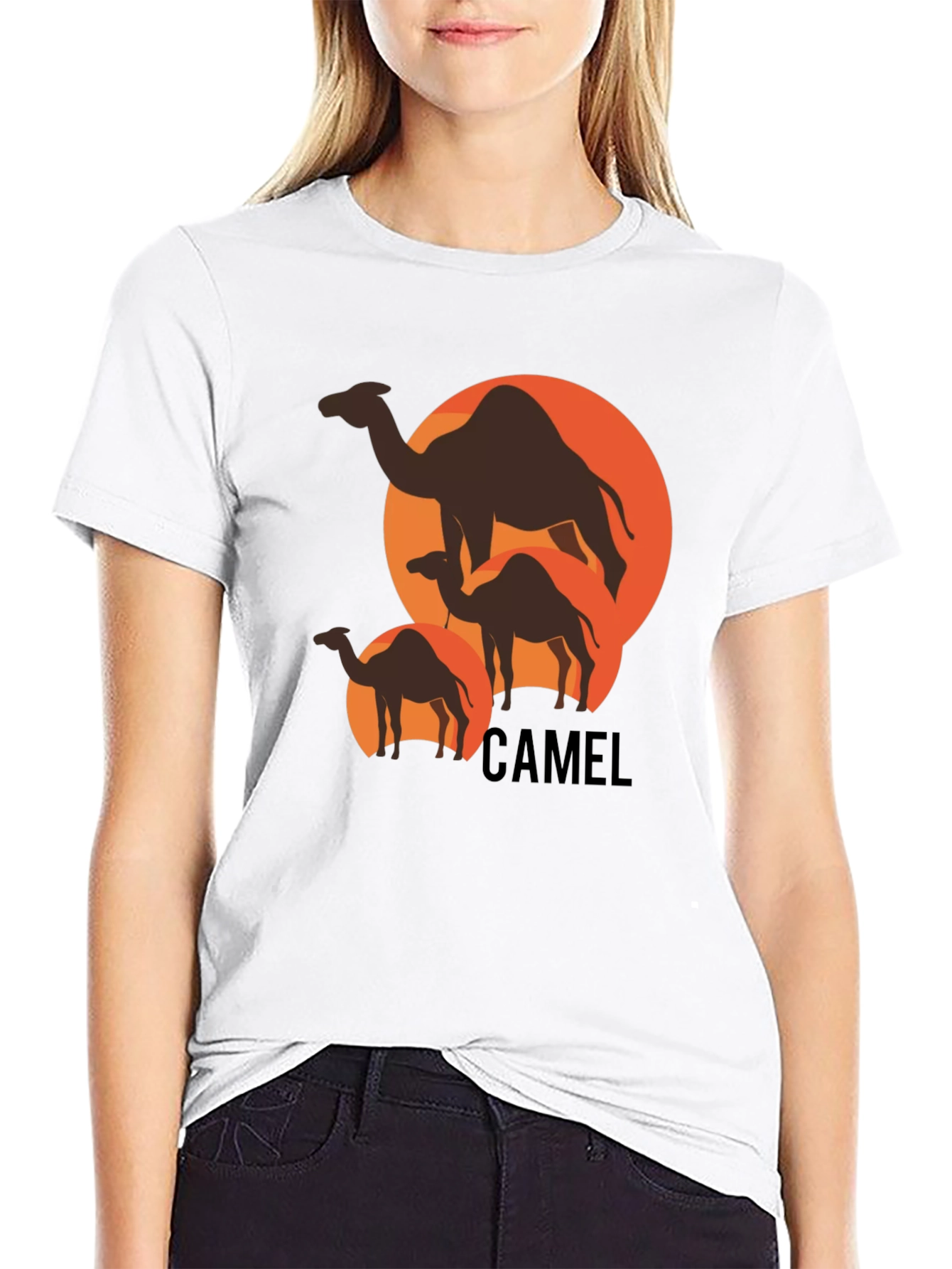 Camel Silhouette T-Shirt - Desert Adventure