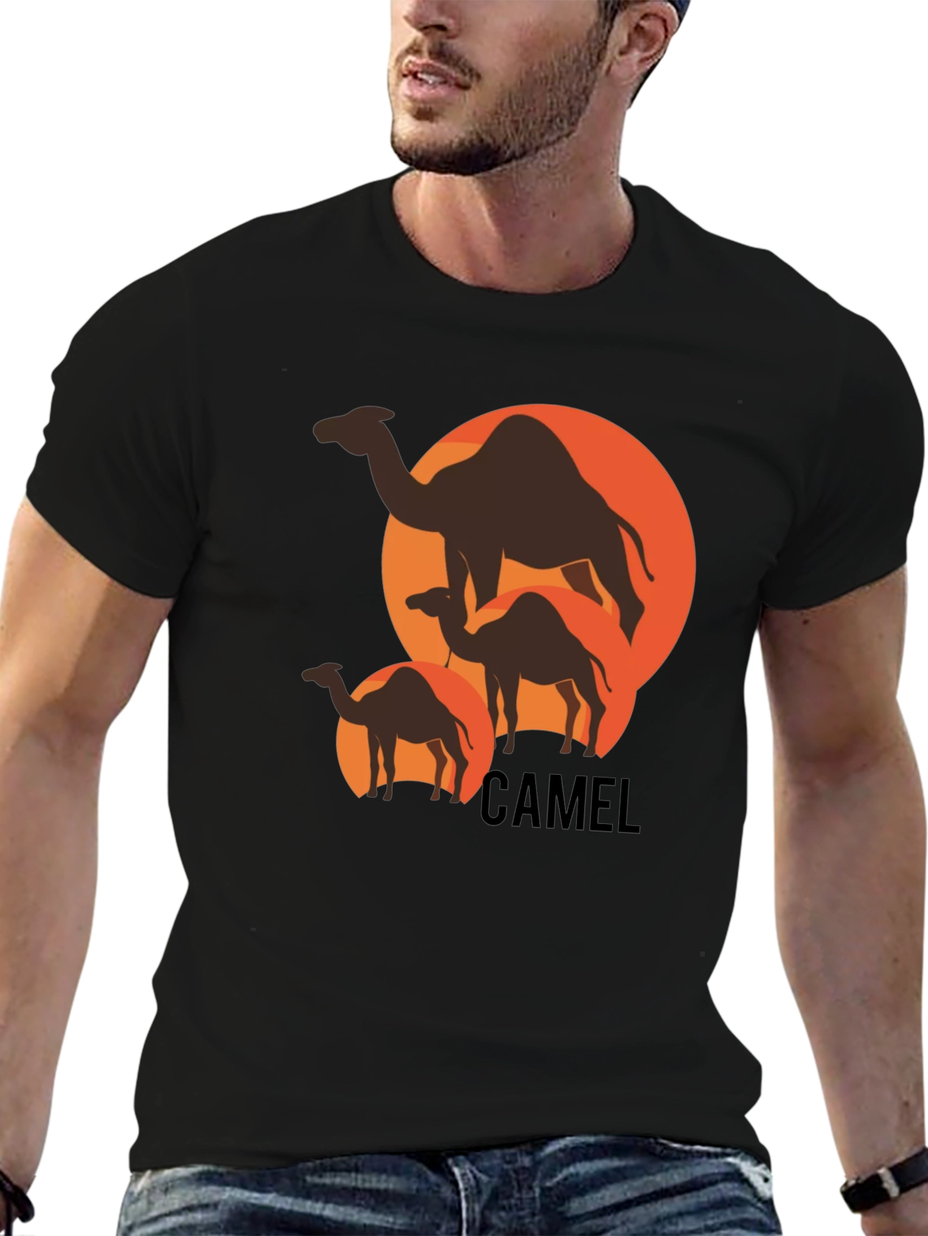 Camel Silhouette T-Shirt - Desert Adventure