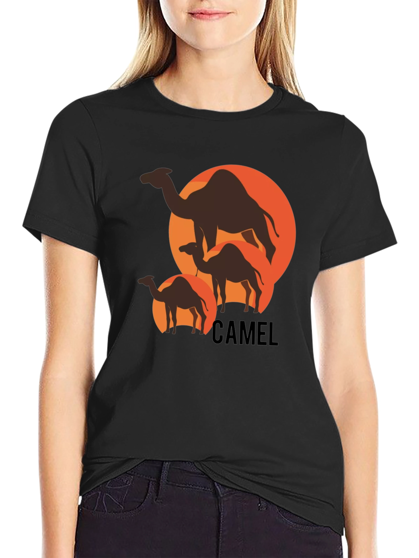Camel Silhouette T-Shirt - Desert Adventure