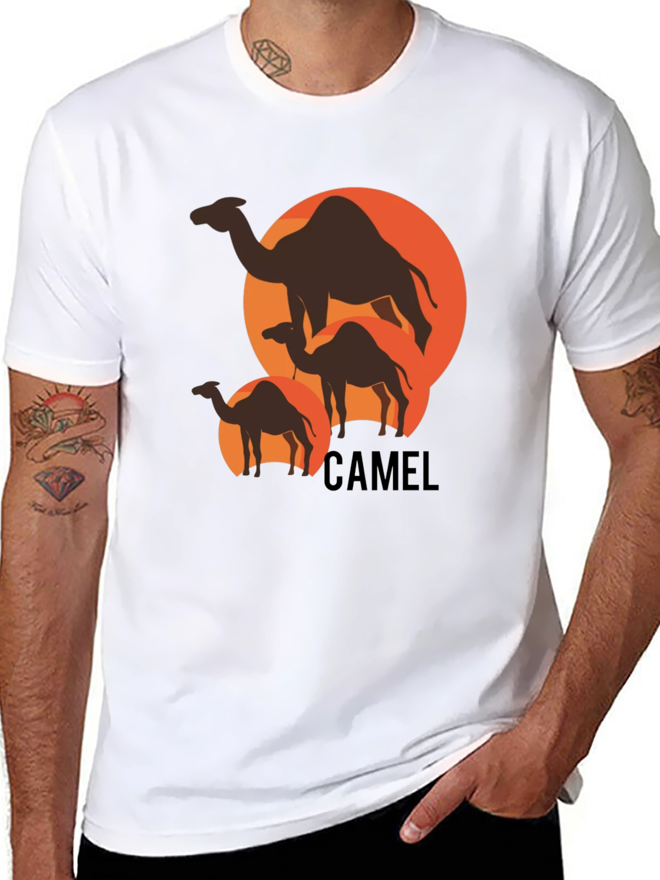 Camel Silhouette T-Shirt - Desert Adventure