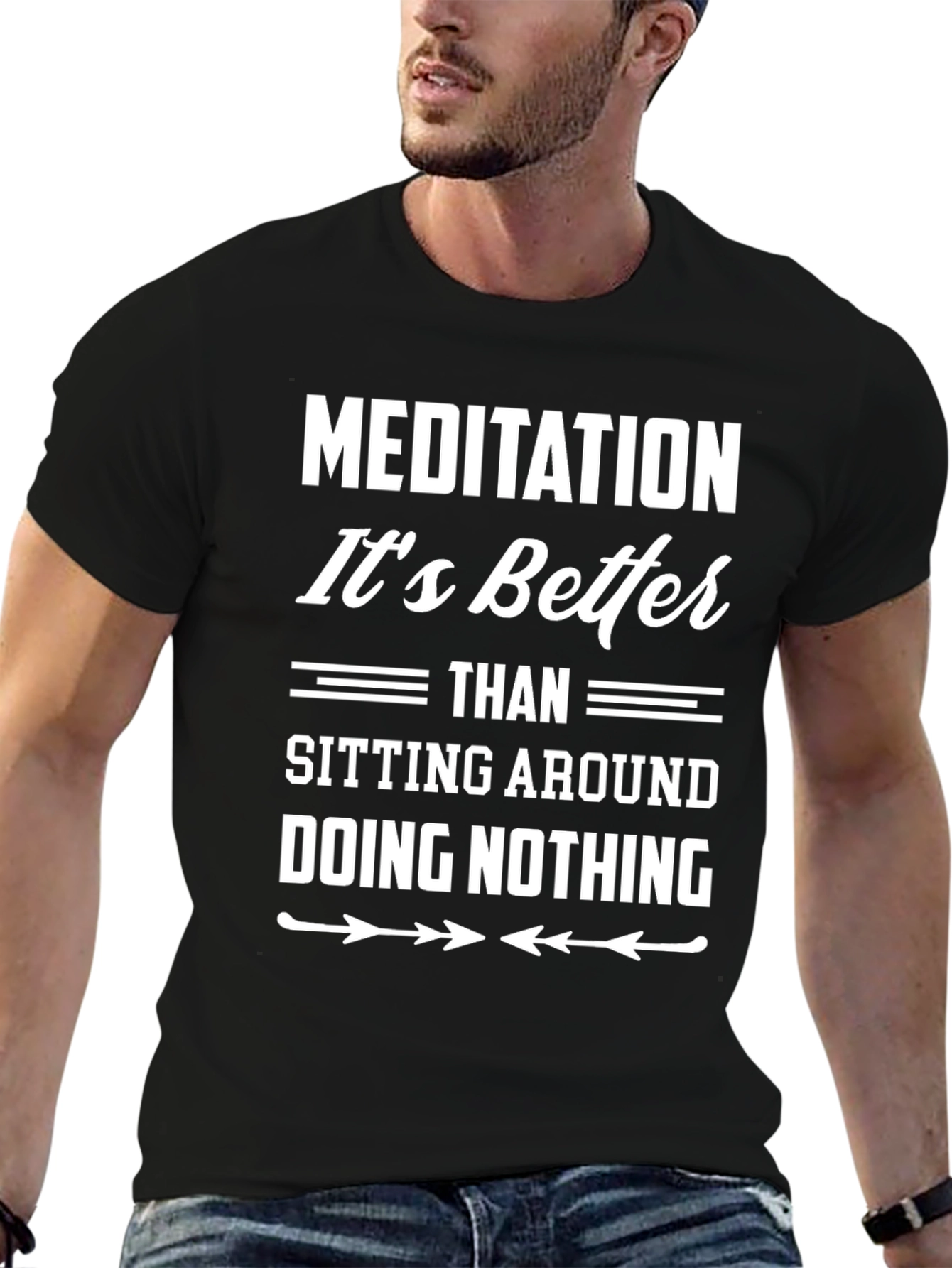 Meditation Better Than Nothing Graphic T-Shirt