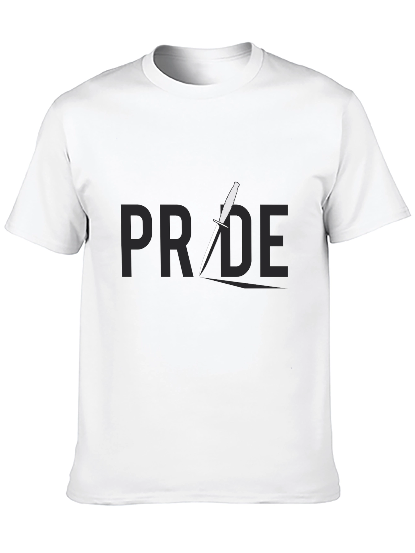 Pride Dagger Graphic Tee - Black Cotton T-Shirt
