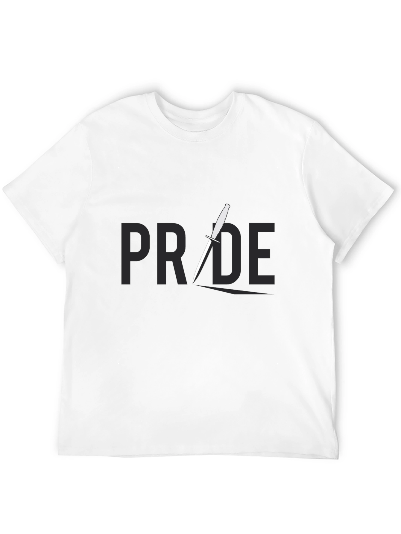 Pride Dagger Graphic Tee - Black Cotton T-Shirt